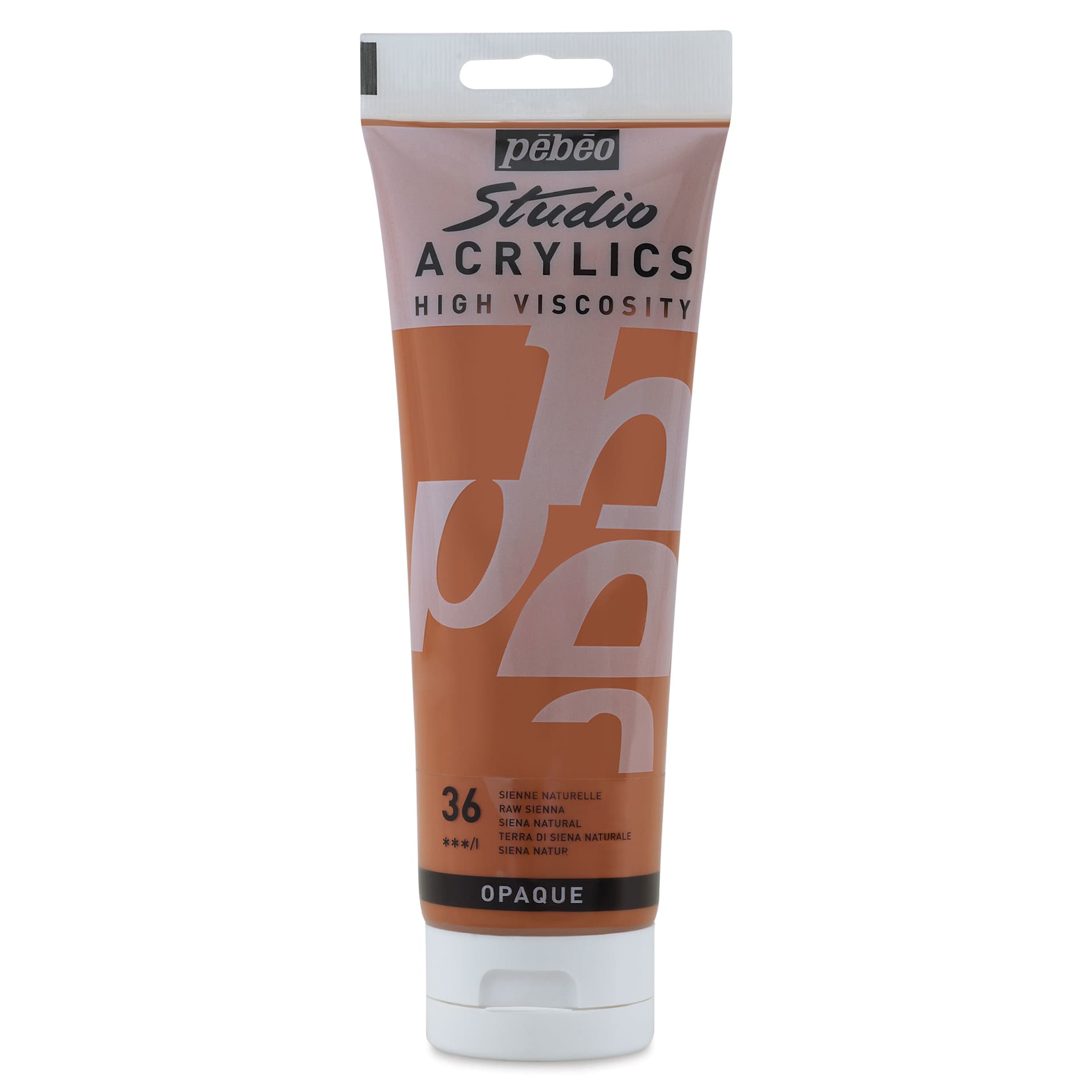 Pebeo High Viscosity Acrylics - Raw Sienna, 250 ml Tube