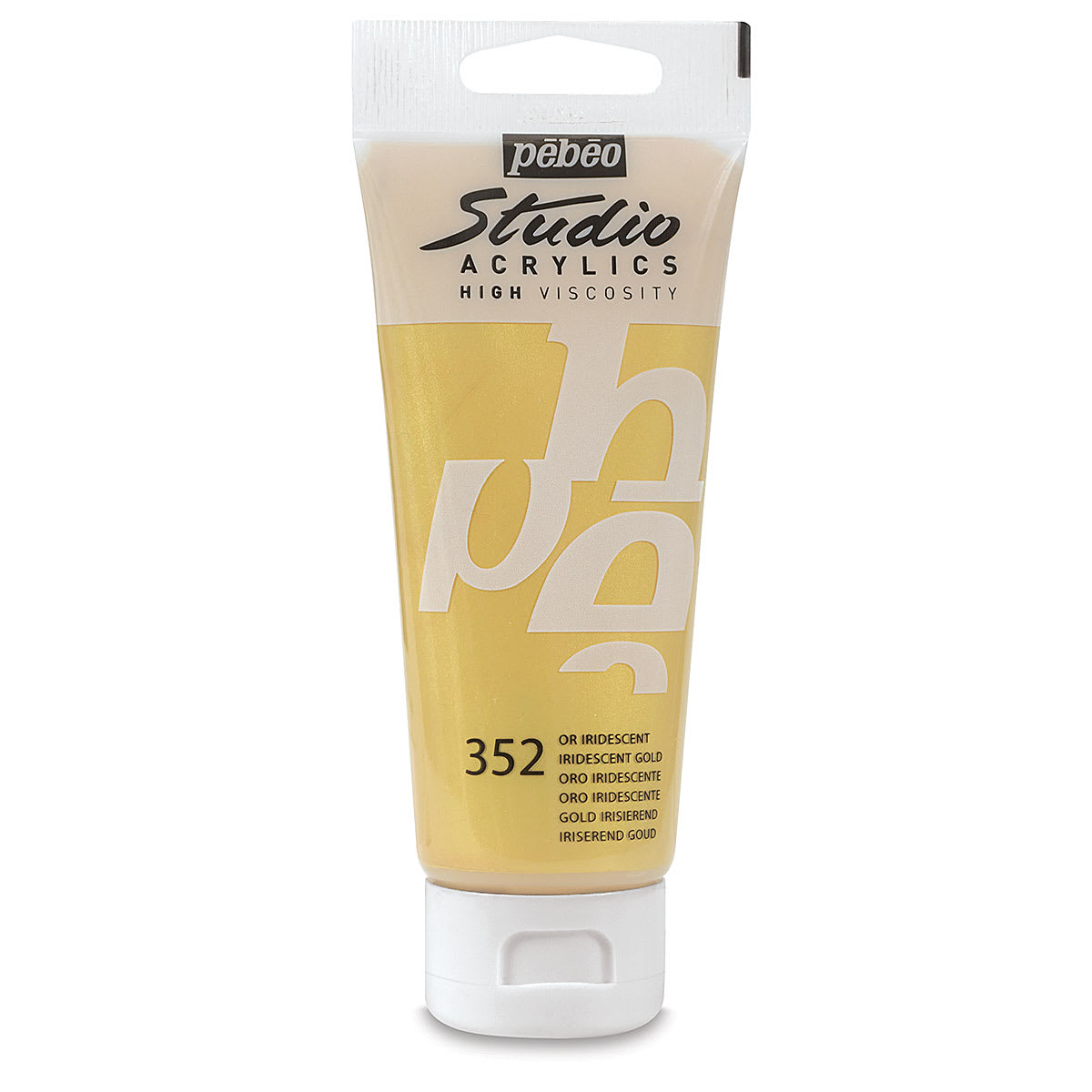 Pebeo High Viscosity Acrylics - Iridescent Gold, 100 ml tube