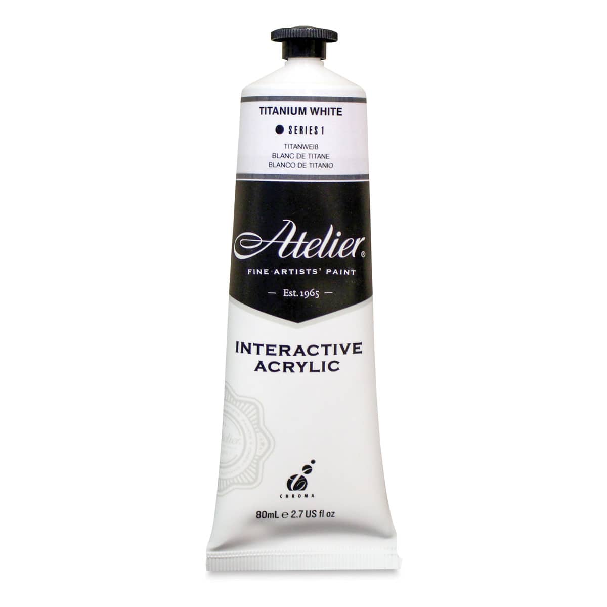 Chroma Atelier Interactive Artists' Acrylics - Titanium White, 80 ml tube