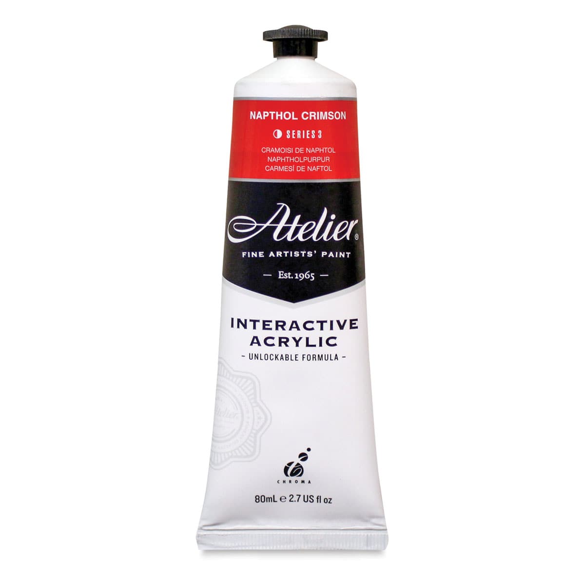 Chroma Atelier Interactive Artists' Acrylics - Napthol Crimson, 80 ml tube