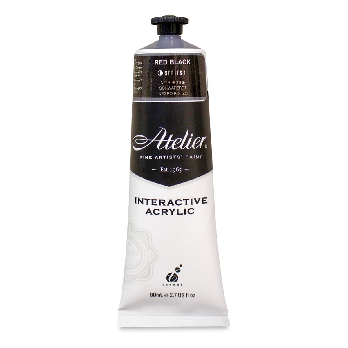 Chroma Atelier Interactive Artists' Acrylics - Red Black, 80 ml tube