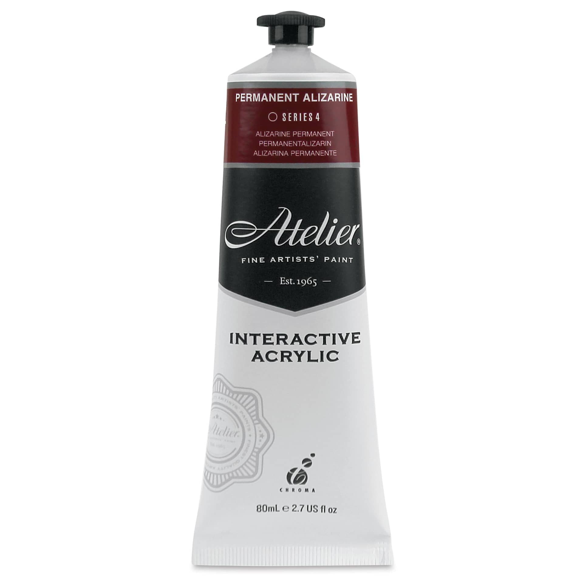 Chroma Atelier Interactive Artists' Acrylics - Permanent Alizarine, 80 ml tube