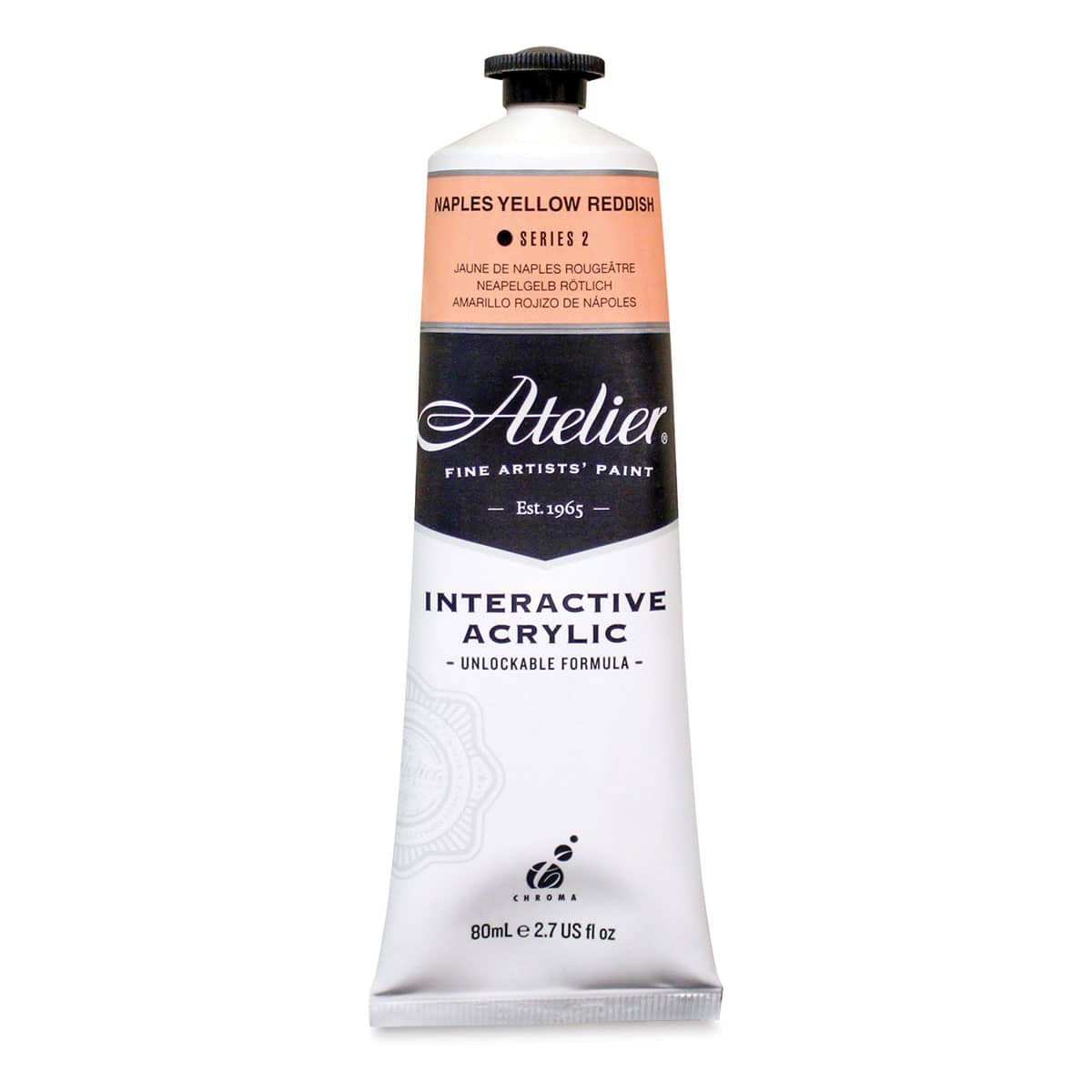 Chroma Atelier Interactive Artists' Acrylics - Naples Yellow Reddish, 80 ml tube