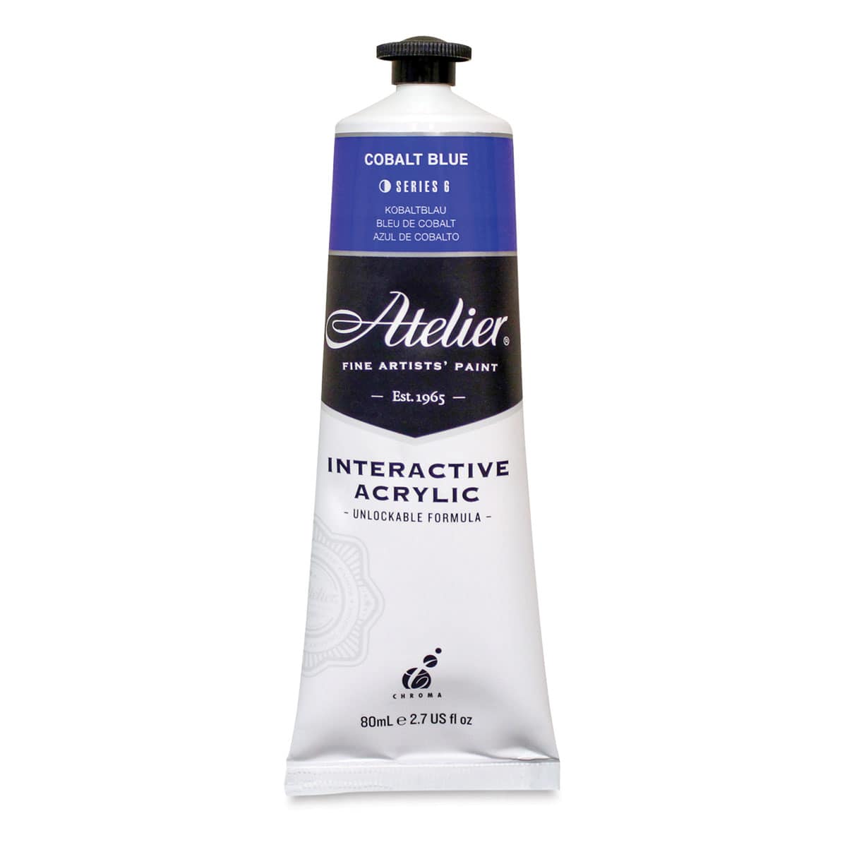 Chroma Atelier Interactive Artists' Acrylics - Cobalt Blue, 80 ml tube