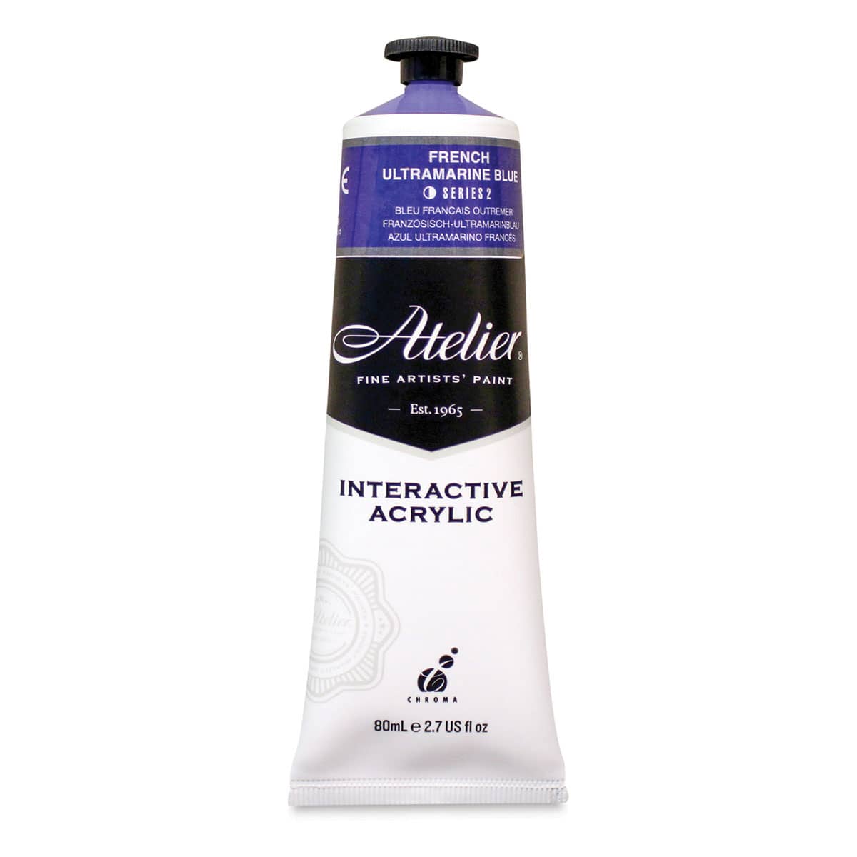 Chroma Atelier Interactive Artists' Acrylics - French Ultramarine Blue, 80 ml tube