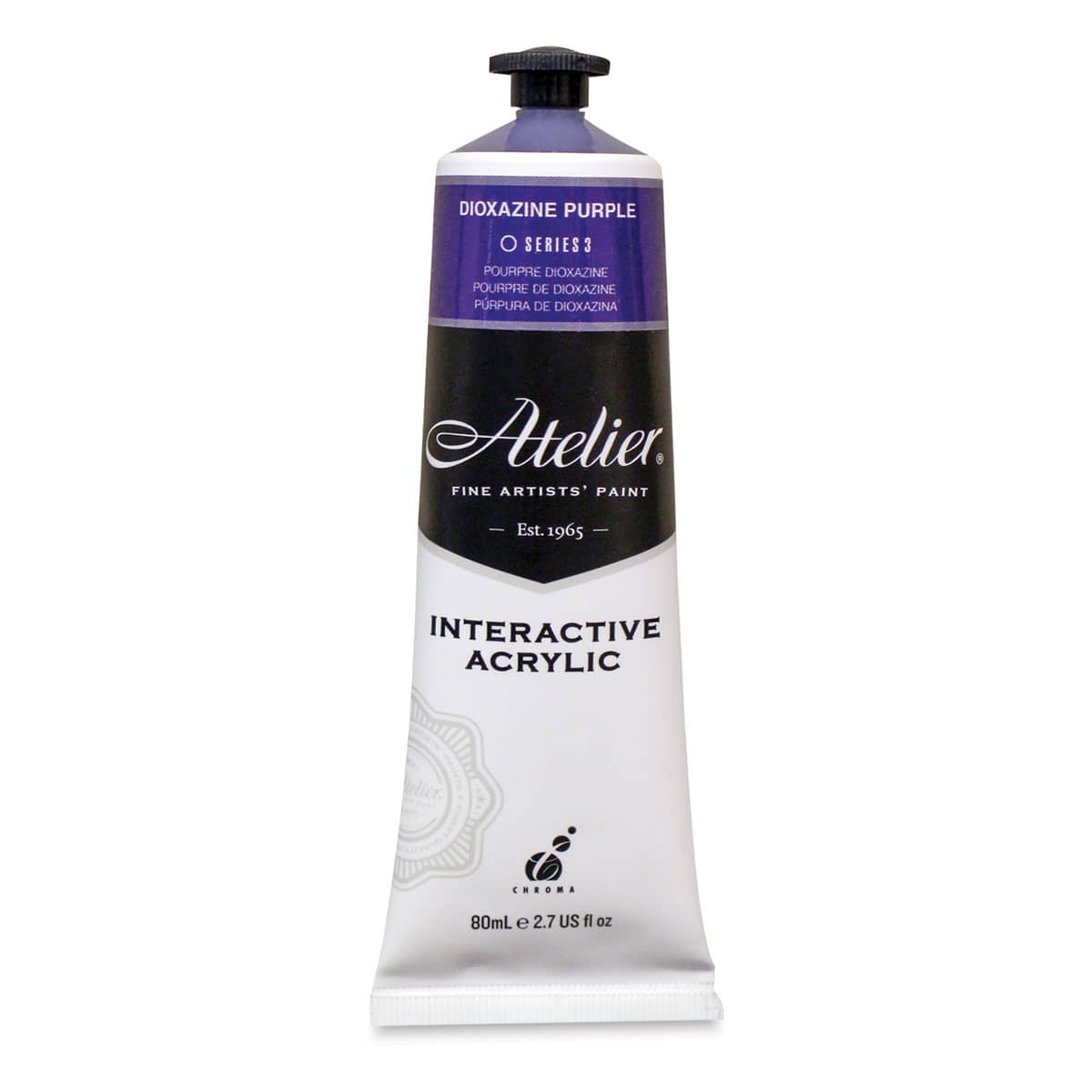 Chroma Atelier Interactive Artists' Acrylics - Dioxazine Purple, 80 ml tube