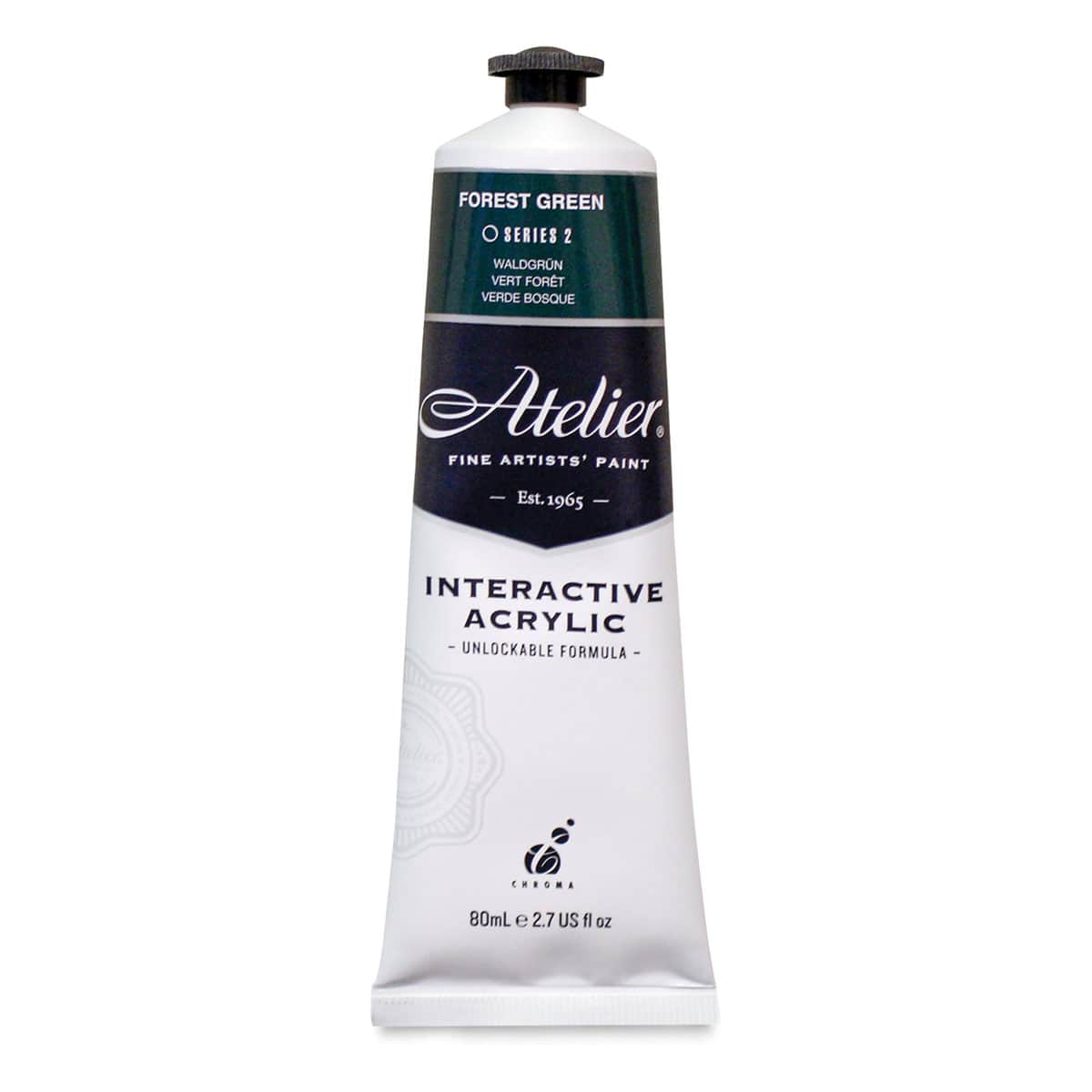Chroma Atelier Interactive Artists' Acrylics - Forest Green, 80 ml tube