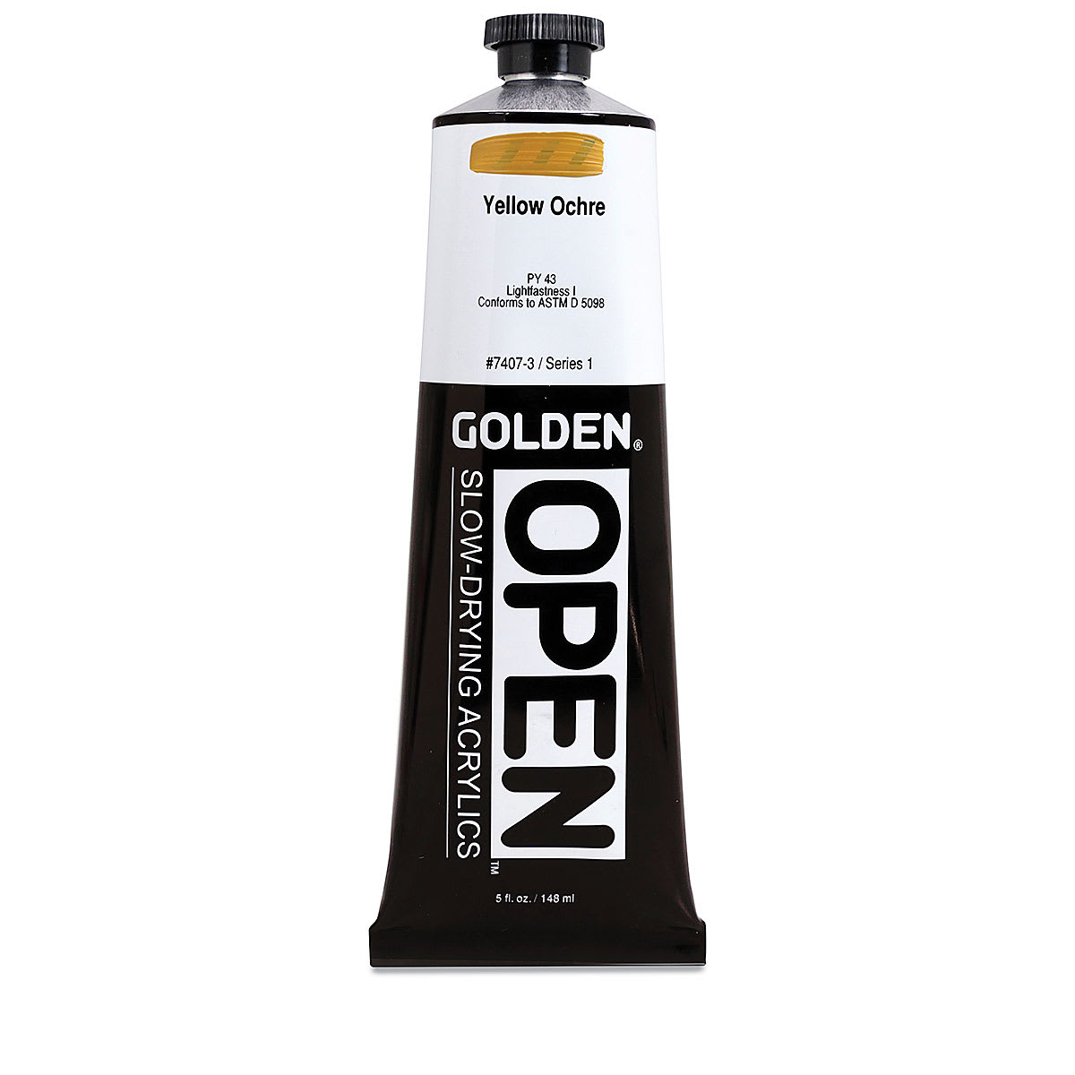 Golden Open Acrylics - Yellow Ochre, 5 oz Tube