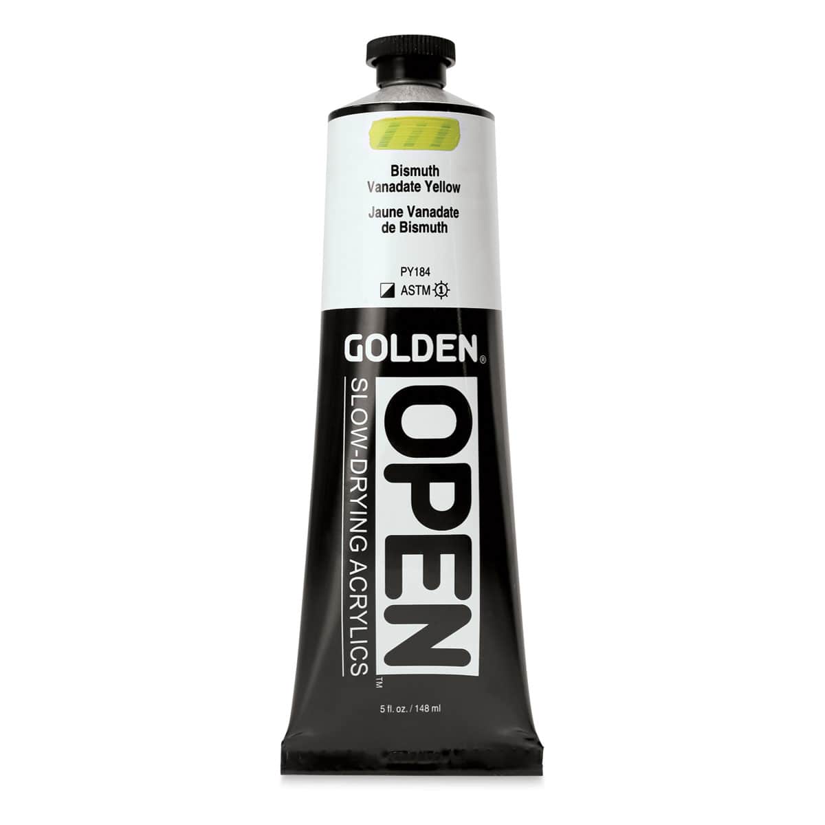 Golden Open Acrylics - Bismuth Vanadate Yellow, 5 oz Tube