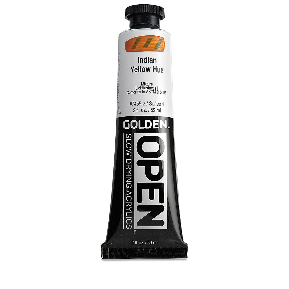 Golden Open Acrylics - Indian Yellow Hue, 2 oz Tube