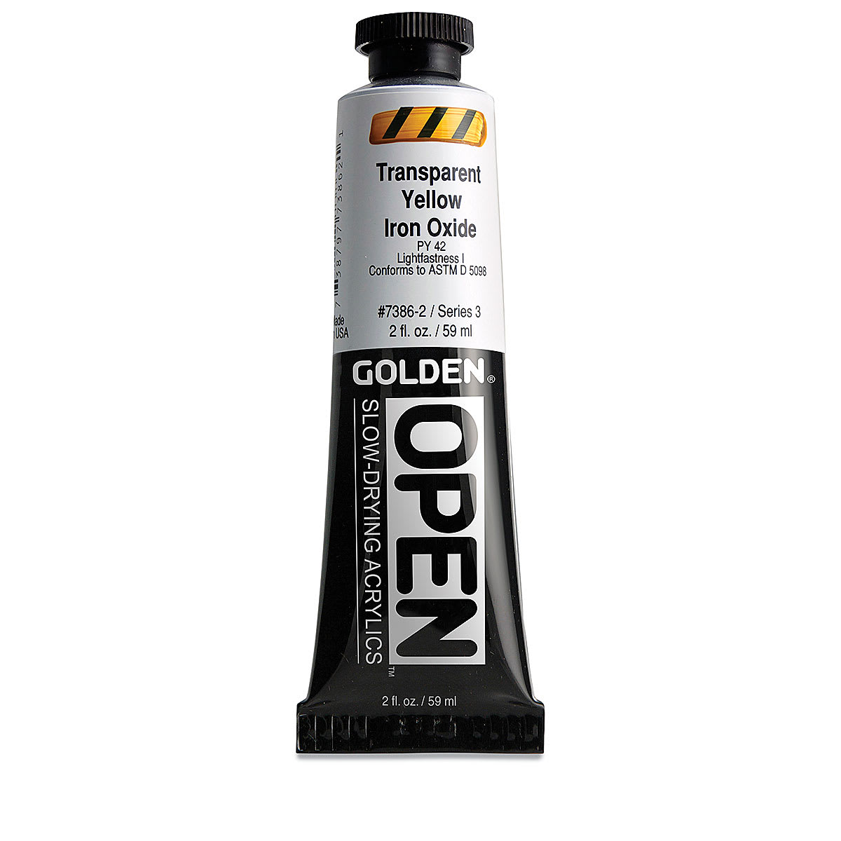 Golden Open Acrylics - Transparent Yellow Iron Oxide, 2 oz Tube
