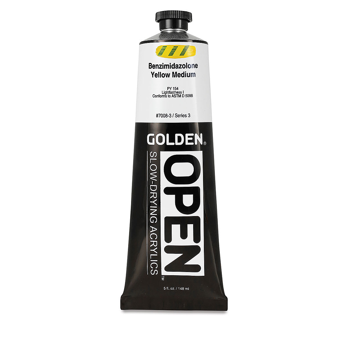 Golden Open Acrylics - Benzimidazolone Yellow Medium, 5 oz Tube