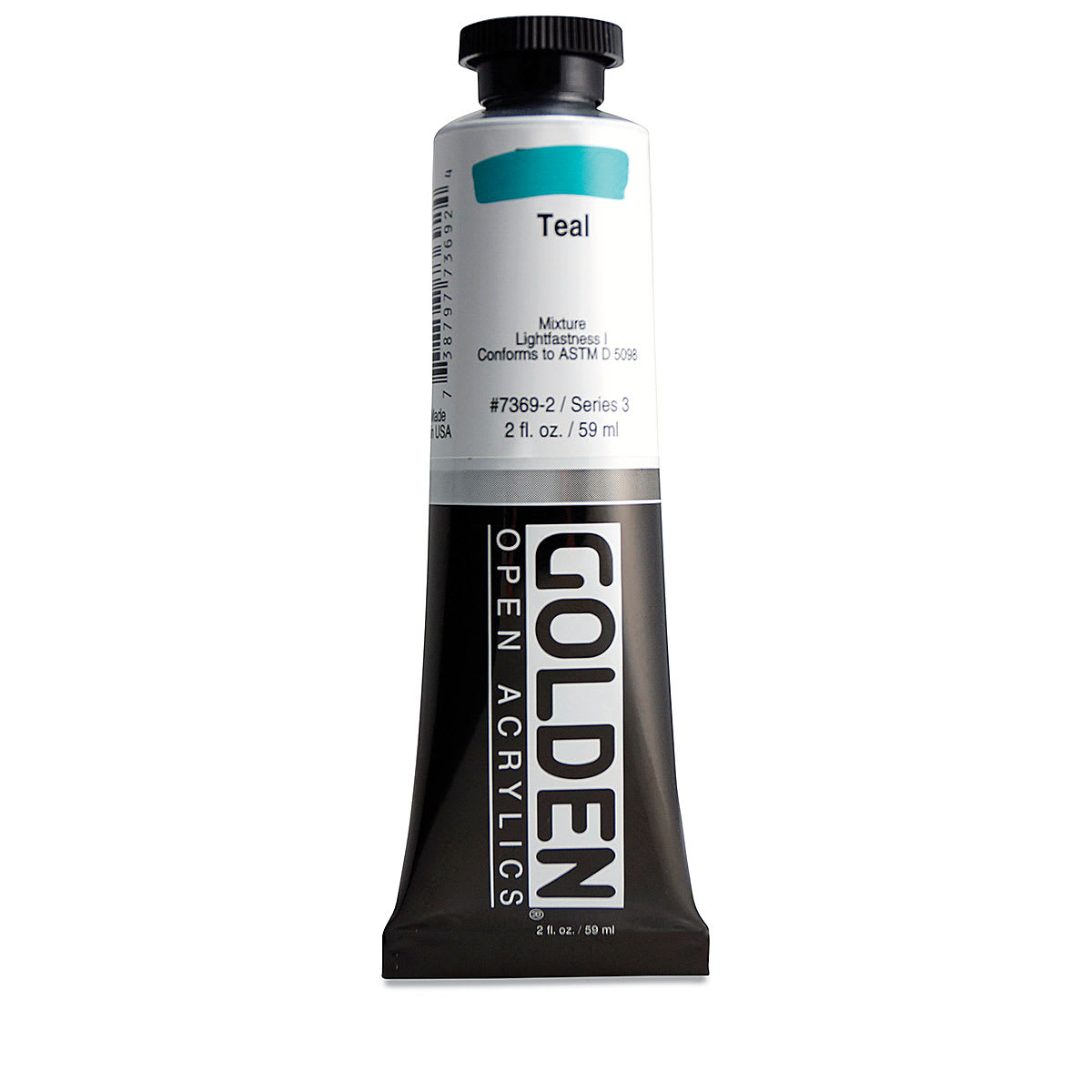 Golden Open Acrylics - Teal, 2 oz Tube
