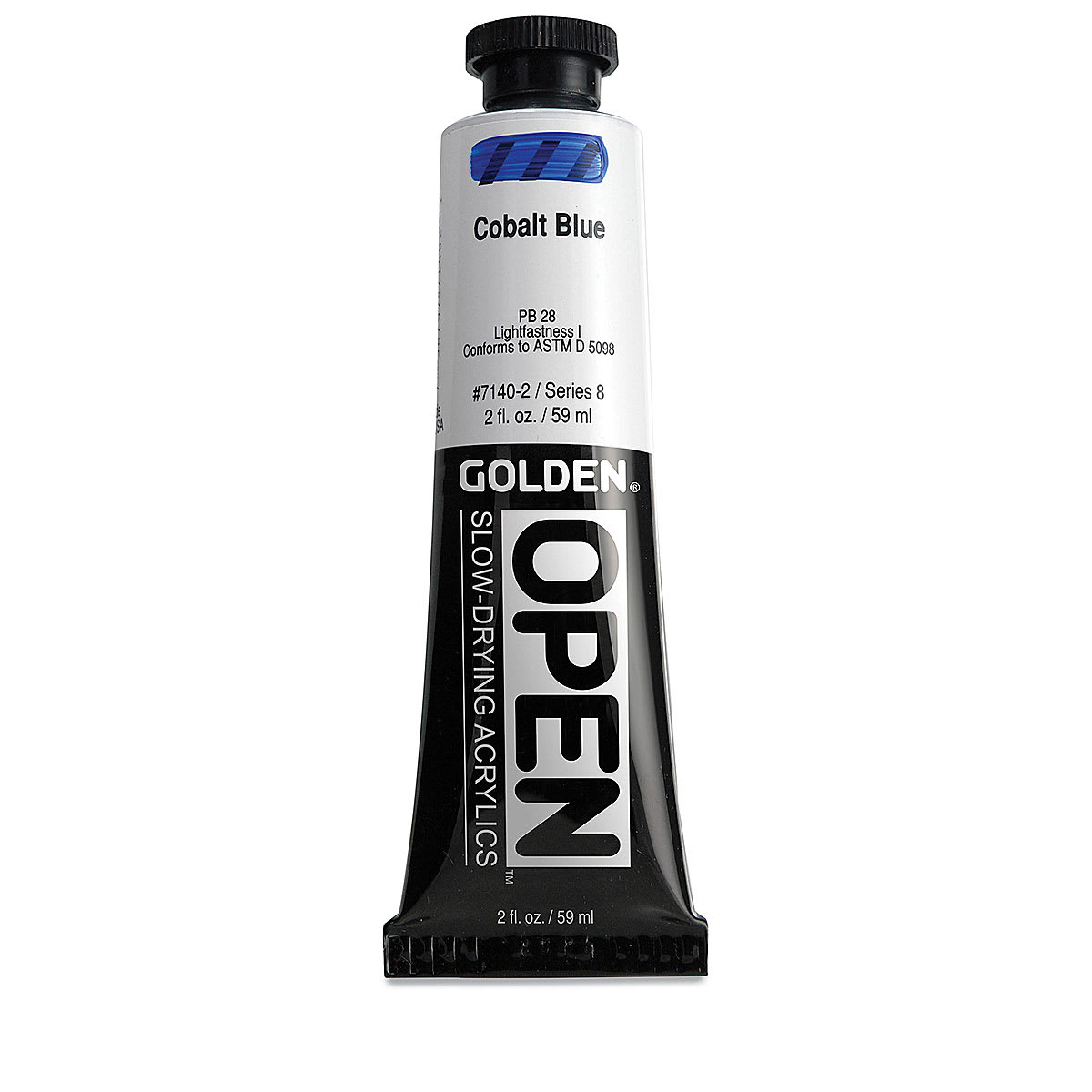Golden Open Acrylics - Cobalt Blue, 2 oz Tube