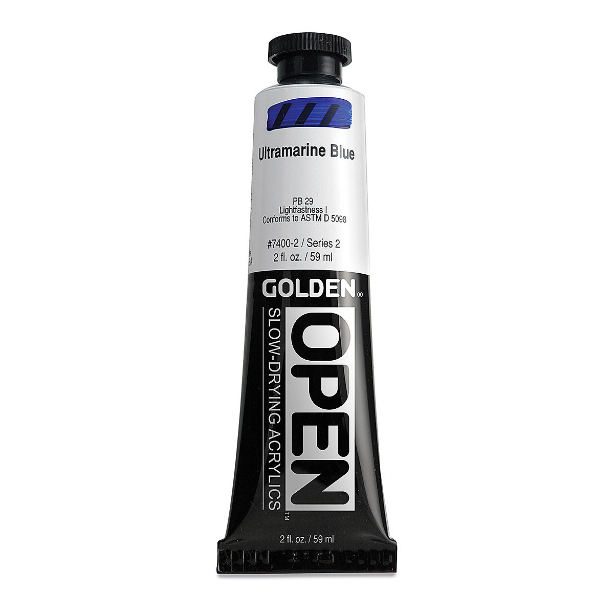 Golden Open Acrylics - Ultramarine Blue, 2 oz Tube