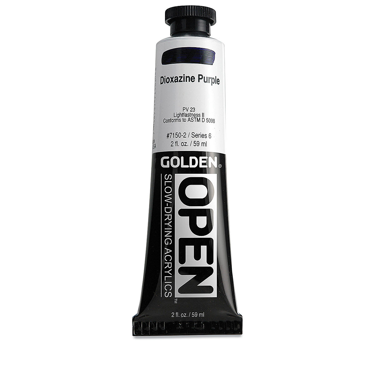 Golden Open Acrylics - Dioxazine Purple, 2 oz Tube