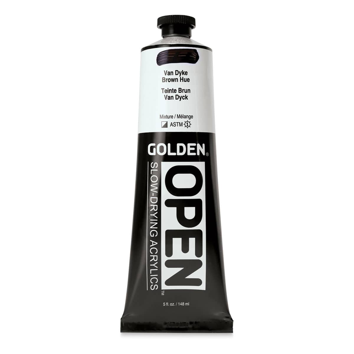 Golden Open Acrylics - Vandyke Brown Hue, 5 oz Tube