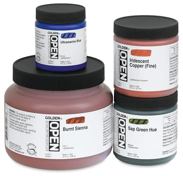 Golden Open Acrylic Paints Assorted Jars Golden Open Acrylic Paints Assorted Jars