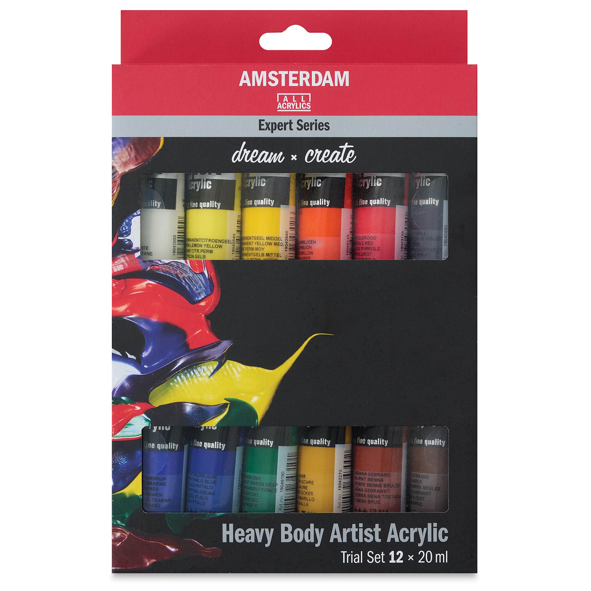 Amsterdam Expert Series Acrylics - Set of 12 colors (Front of package. Outer package may be different than shown here.)