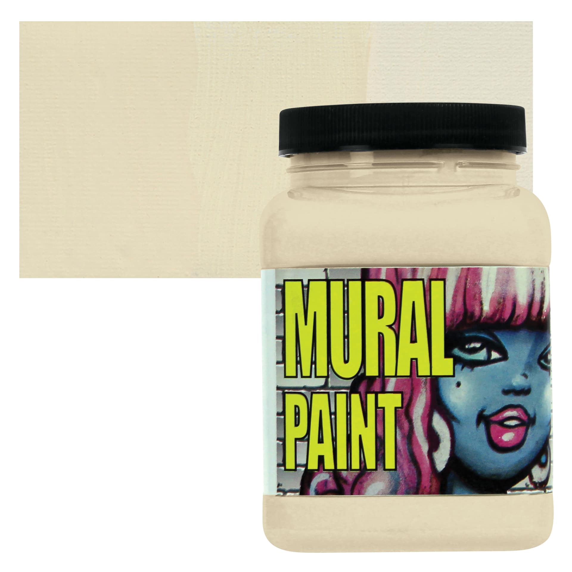Chroma Acrylic Mural Paint - Sand, 16 oz jar and swatch