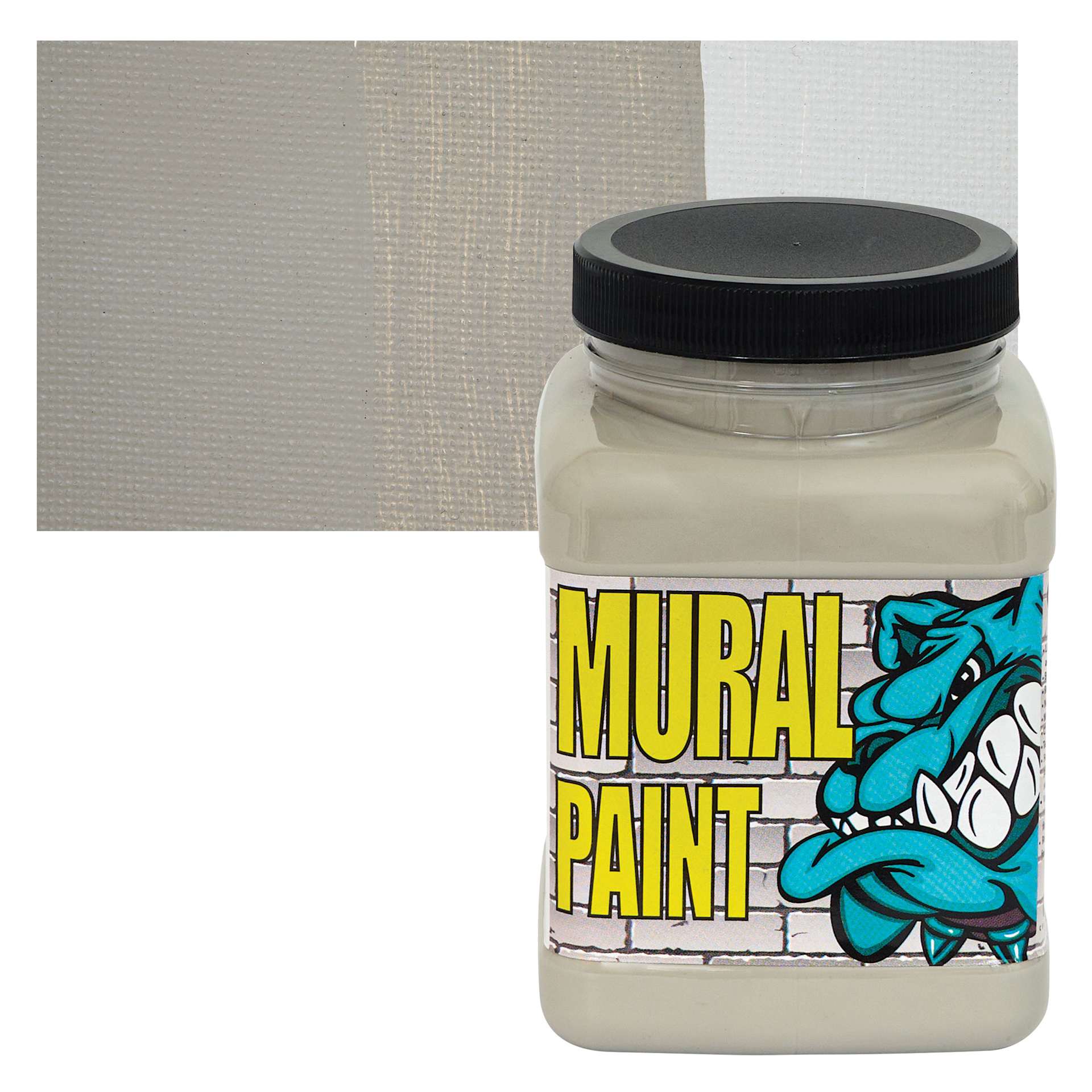 Chroma Acrylic Mural Paint - Fog, 16 oz Jar and swatch