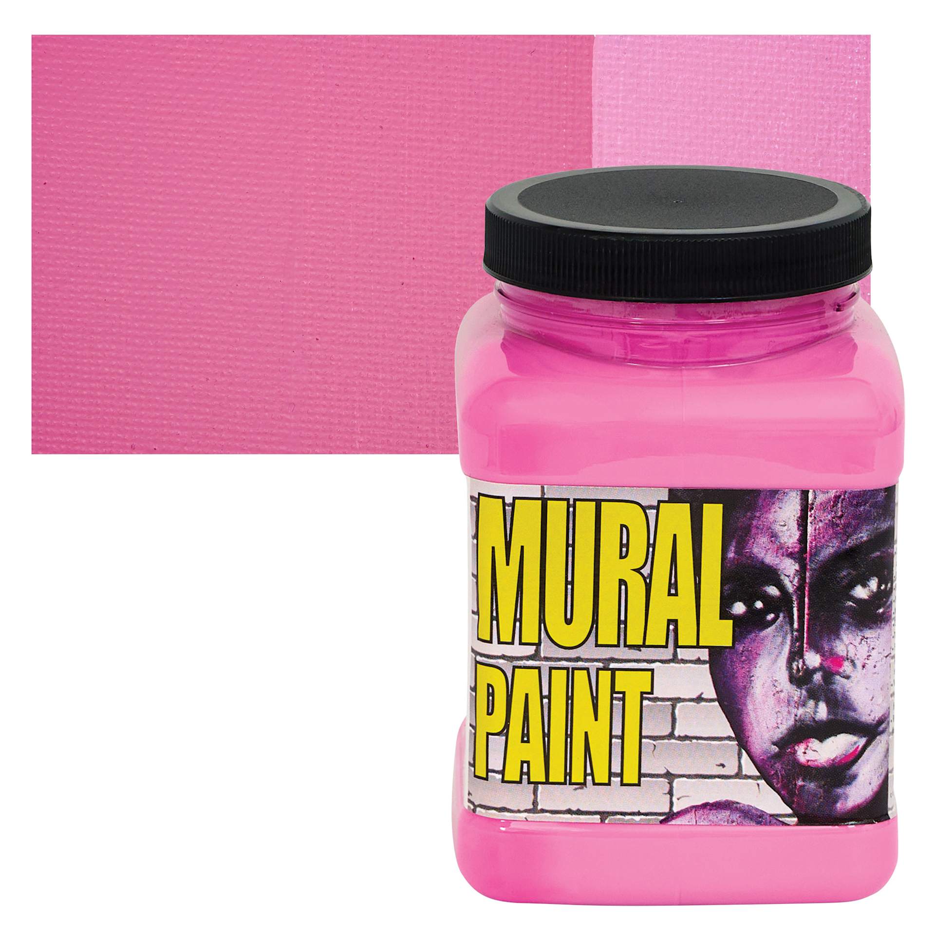 Chroma Acrylic Mural Paint - Pop, 16 oz Jar and swatch