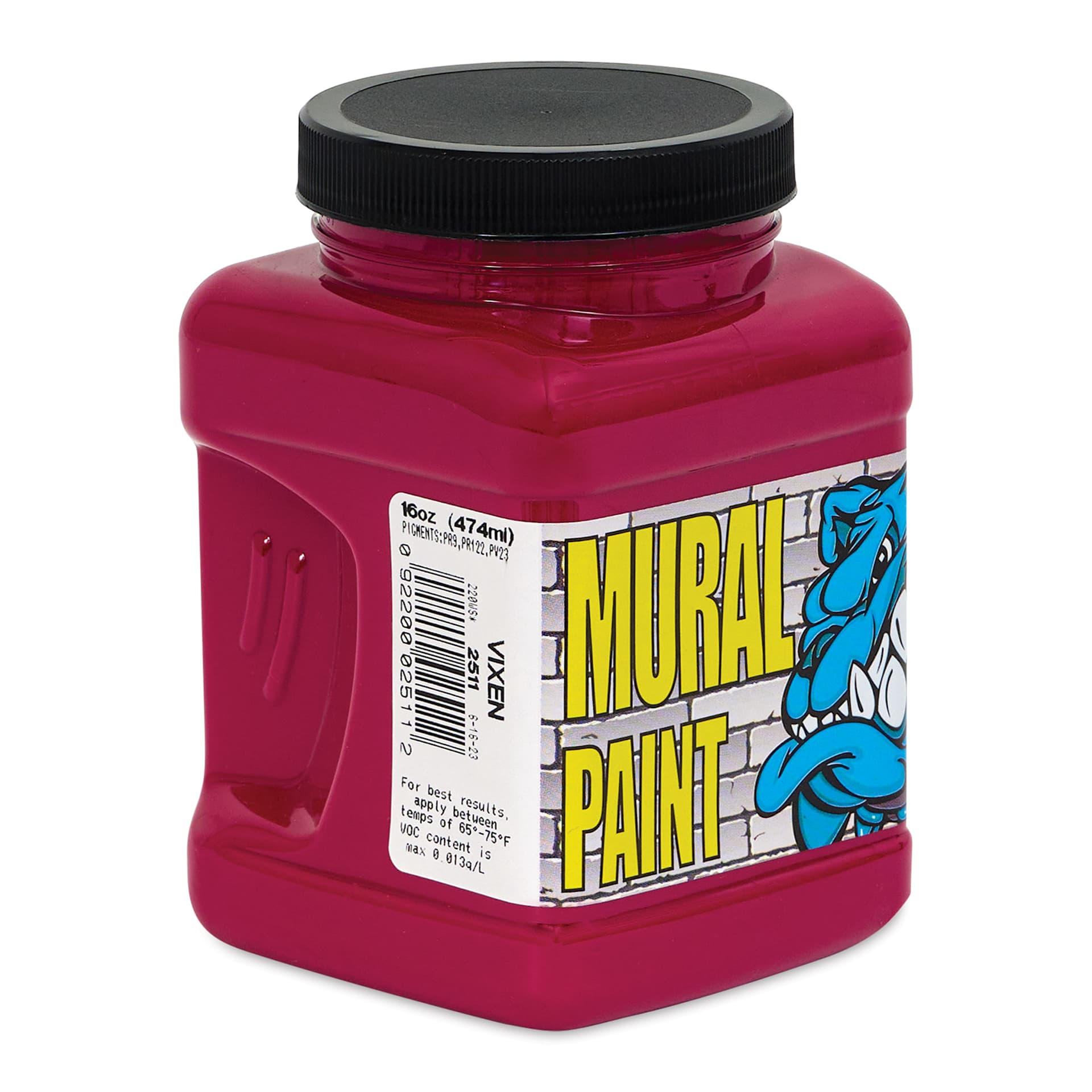 Chroma Acrylic Mural Paint - Vixen, 16 oz Jar side view