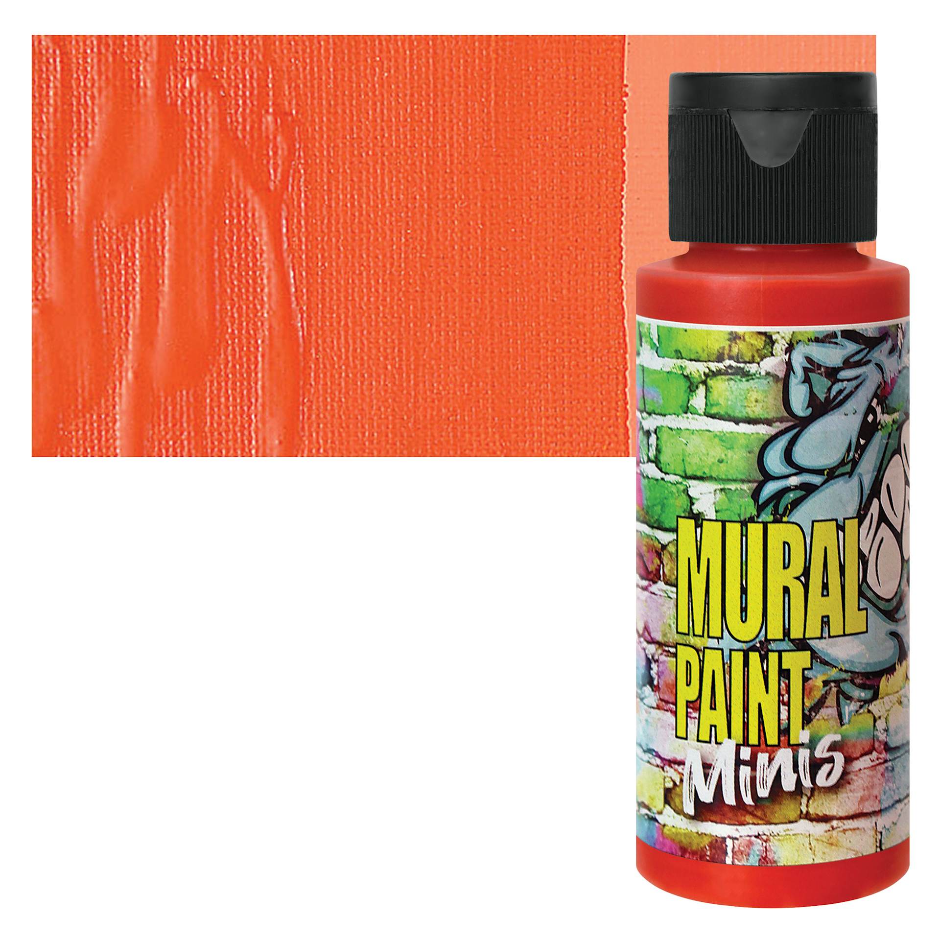 Chroma Acrylic Mural Paint - Fury, 2 oz bottle and swatch