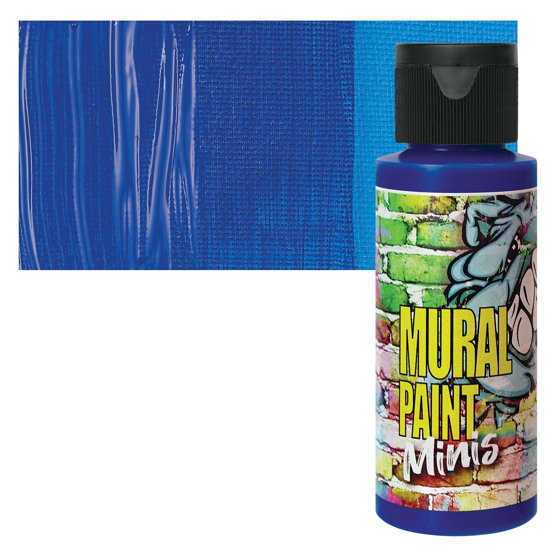 Chroma Acrylic Mural Paint - Ice, 2 oz bottle and swatch