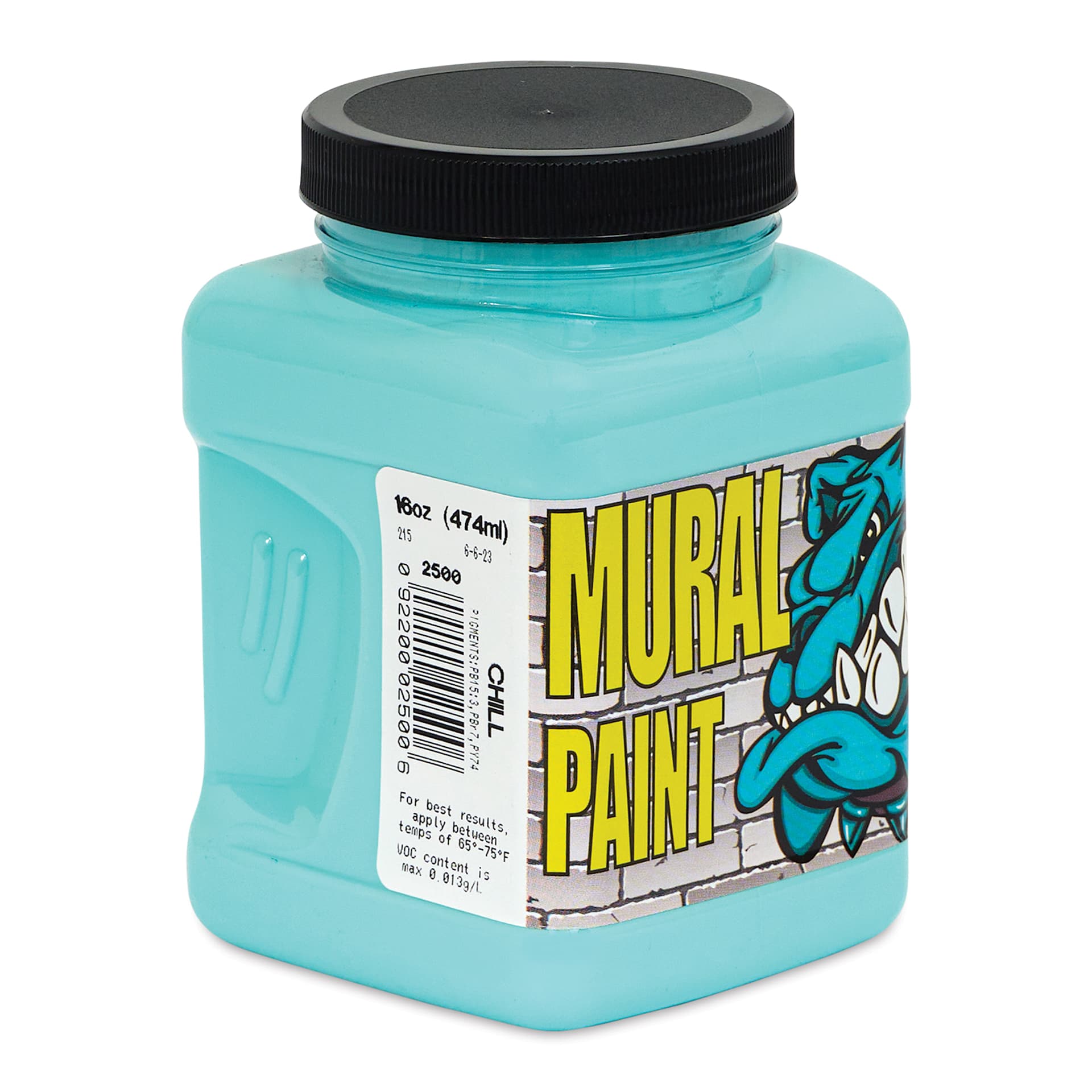 Chroma Acrylic Mural Paint - Chill, 16 oz Jar side view