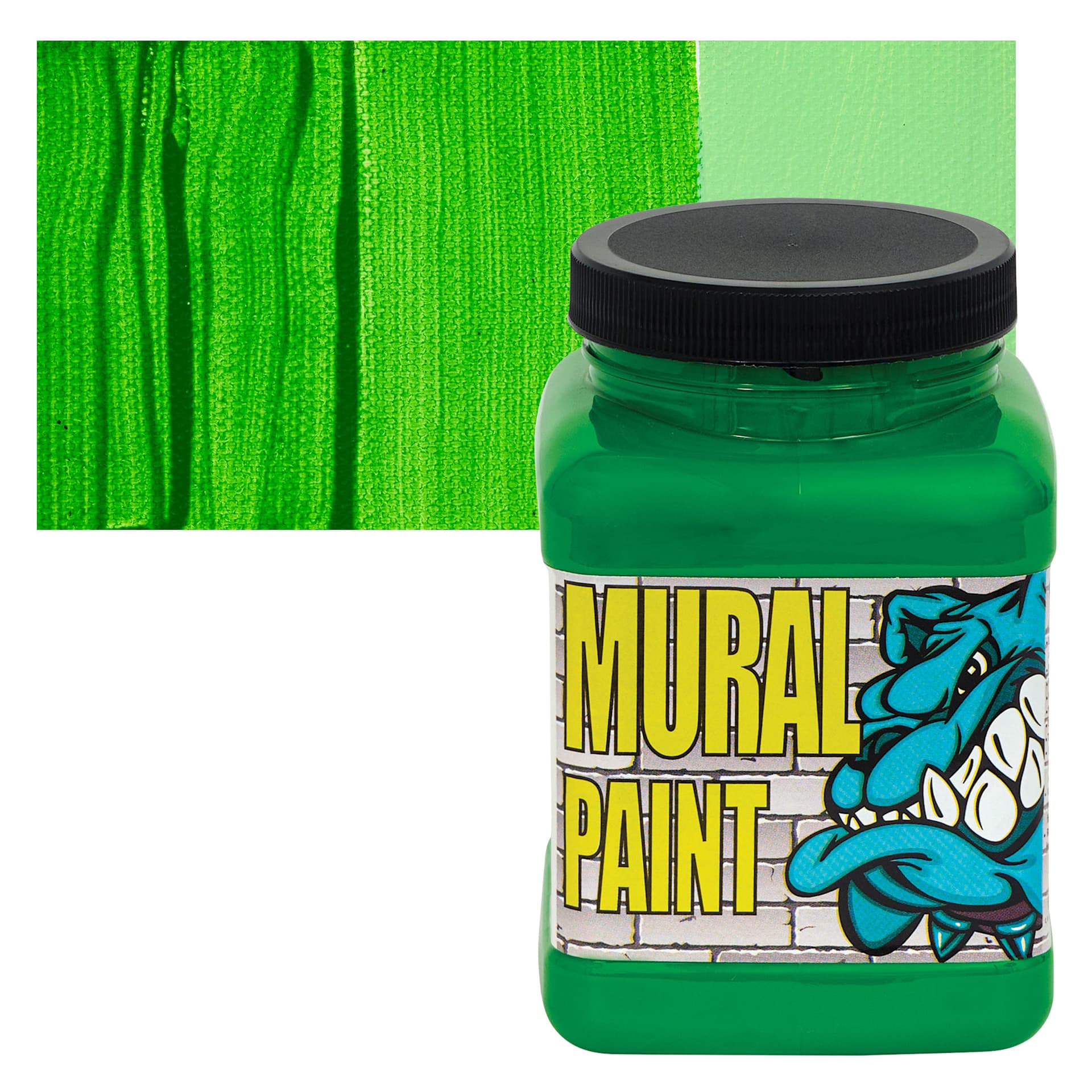 Chroma Acrylic Mural Paint - T-Rex, 16 oz Jar and swatch