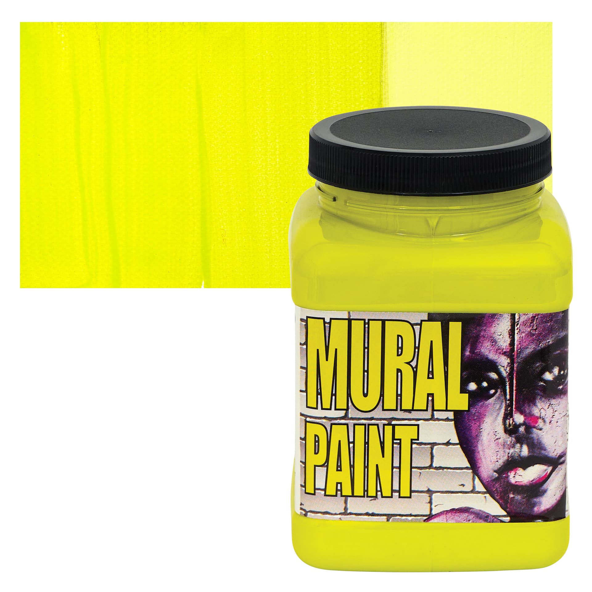 Chroma Acrylic Mural Paint - Psychedelic, 16 oz Jar and swatch