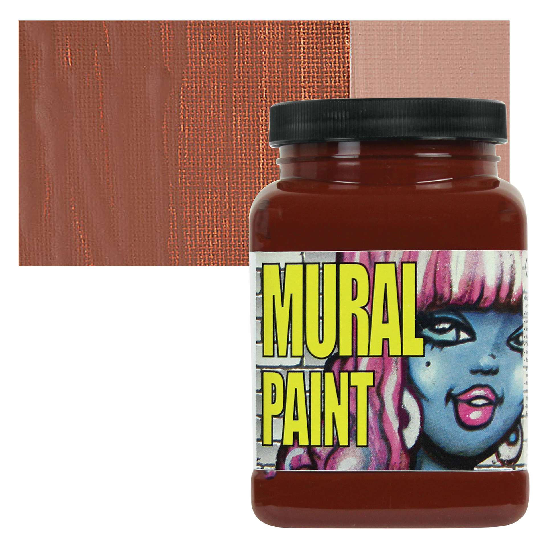 Chroma Acrylic Mural Paint - Dirt, 16 oz jar and swatch