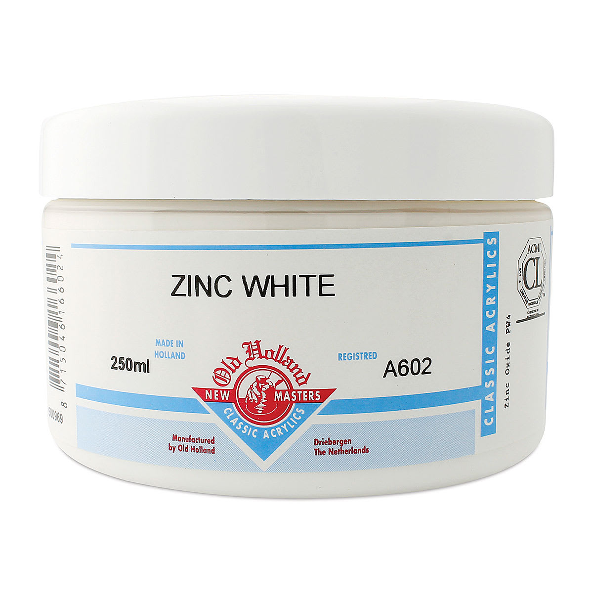Old Holland New Masters Classic Acrylics - Zinc White, 250 ml jar