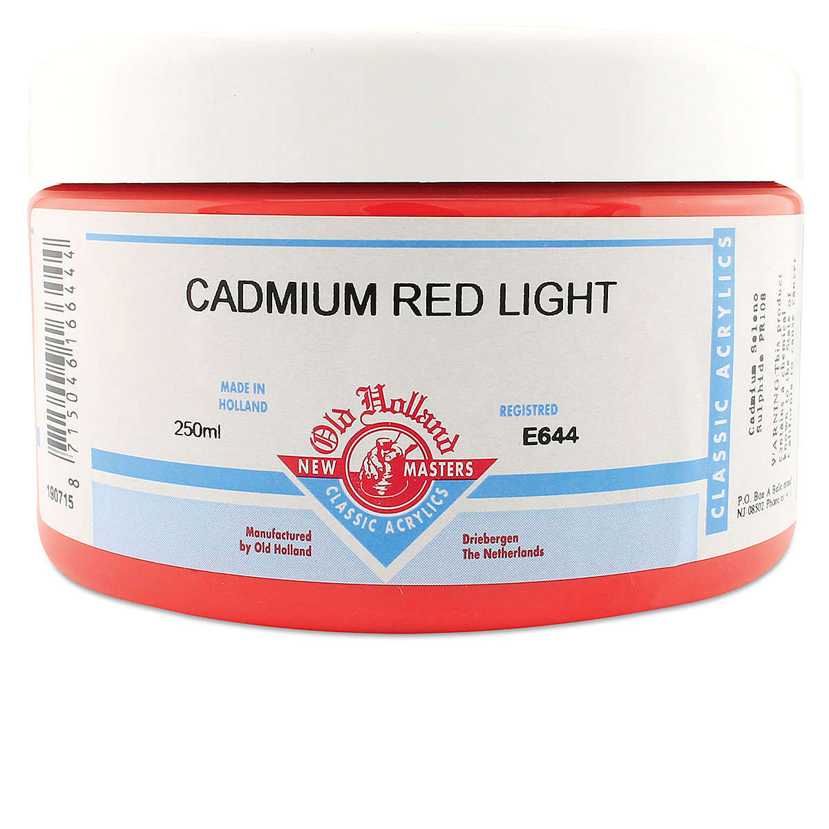 Old Holland New Masters Classic Acrylics - Cadmium Red Light, 250 ml jar
