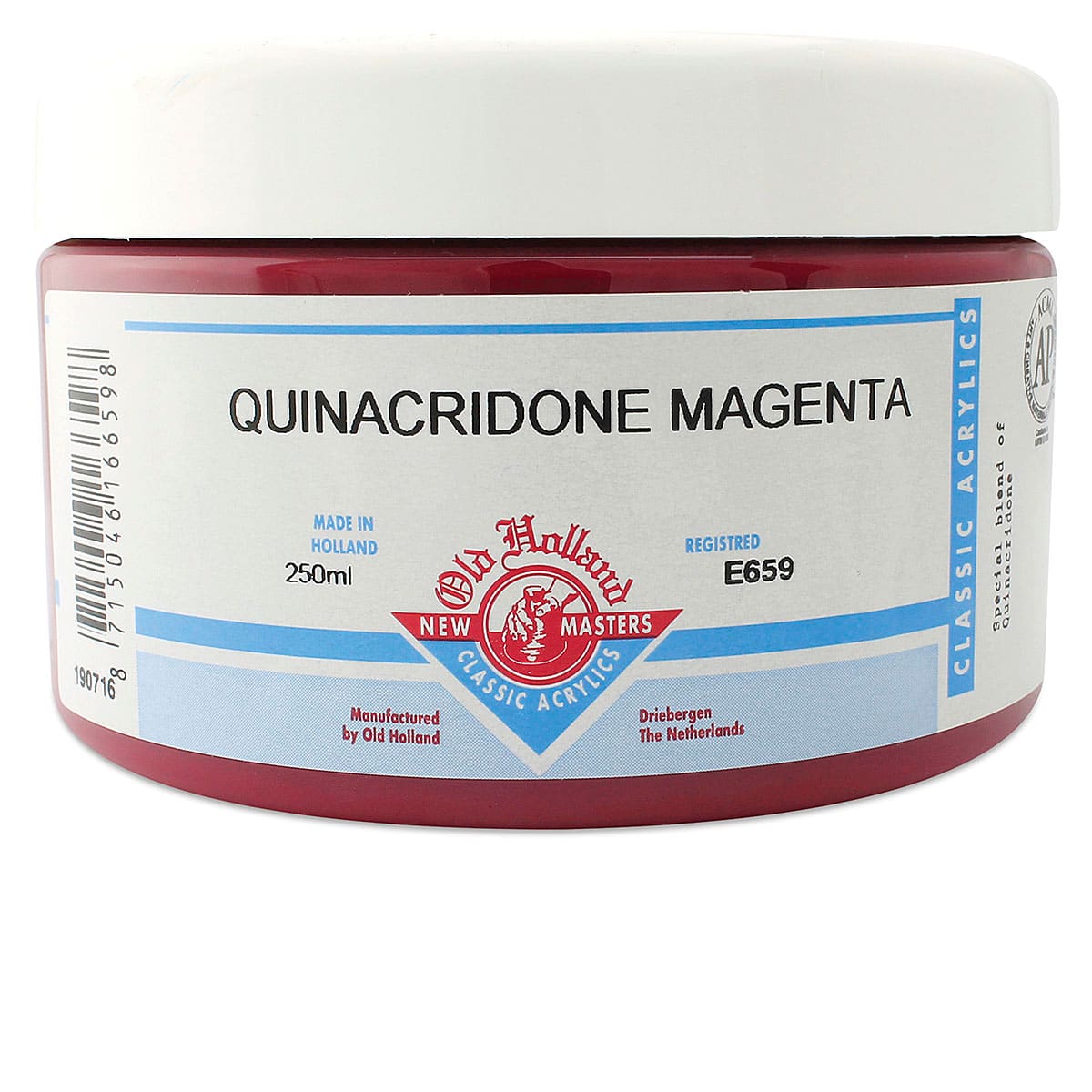 Old Holland New Masters Classic Acrylics - Quinacridone Magenta, 250 ml jar
