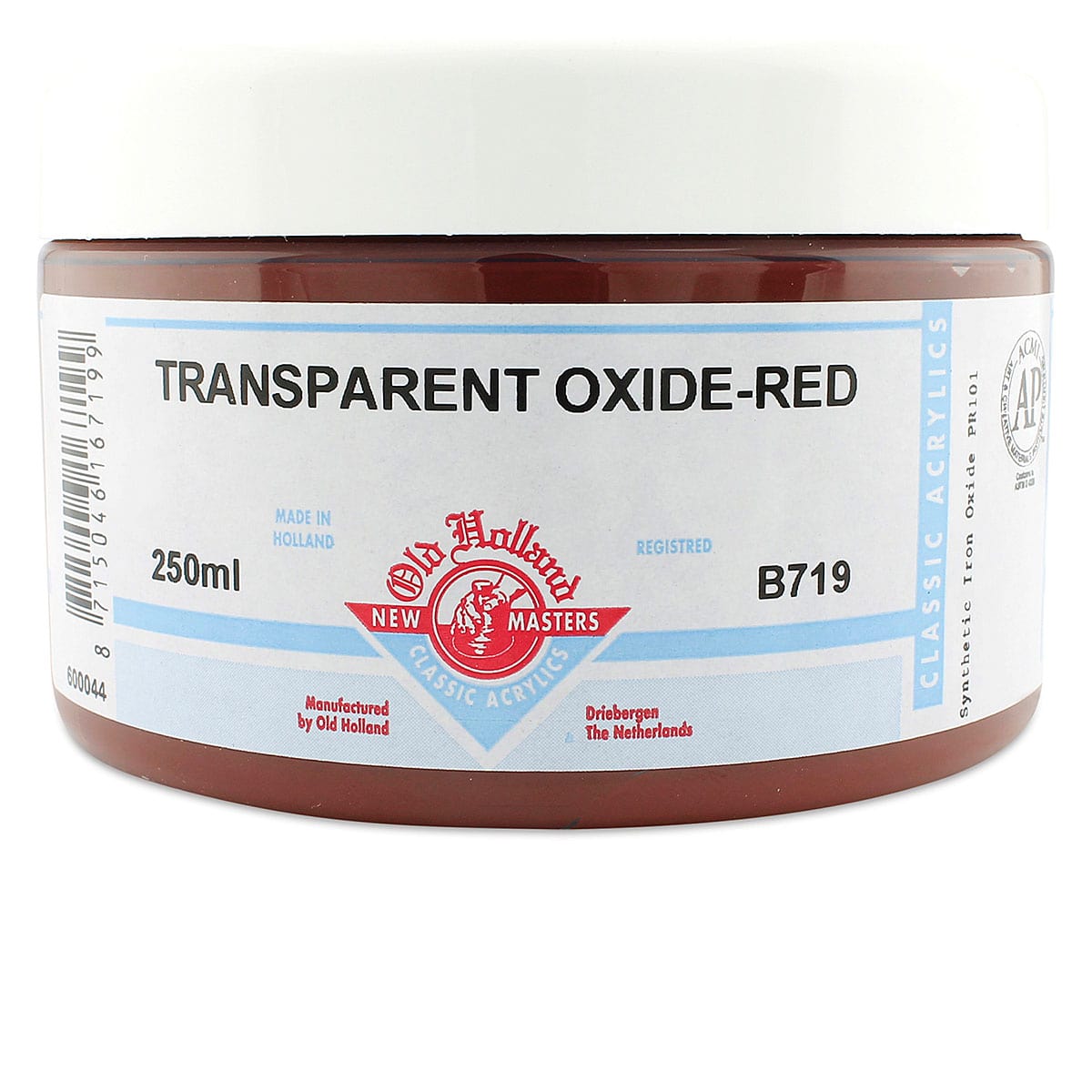Old Holland New Masters Classic Acrylics - Transparent Red Oxide, 250 ml jar
