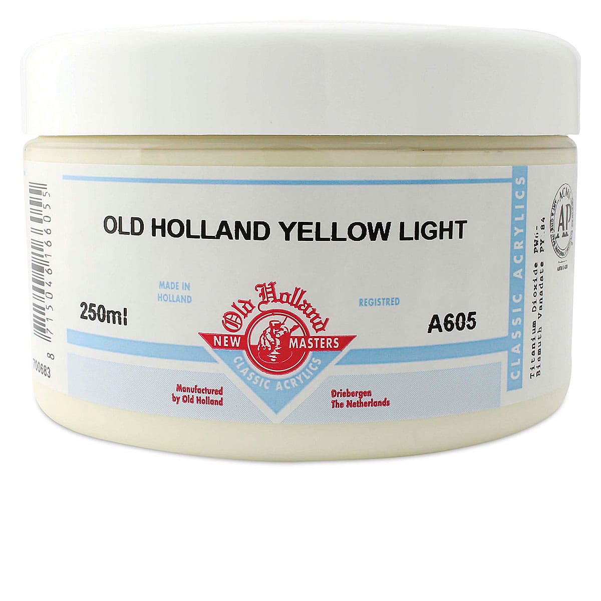 Old Holland New Masters Classic Acrylics - Old Holland Yellow Light, 250 ml jar