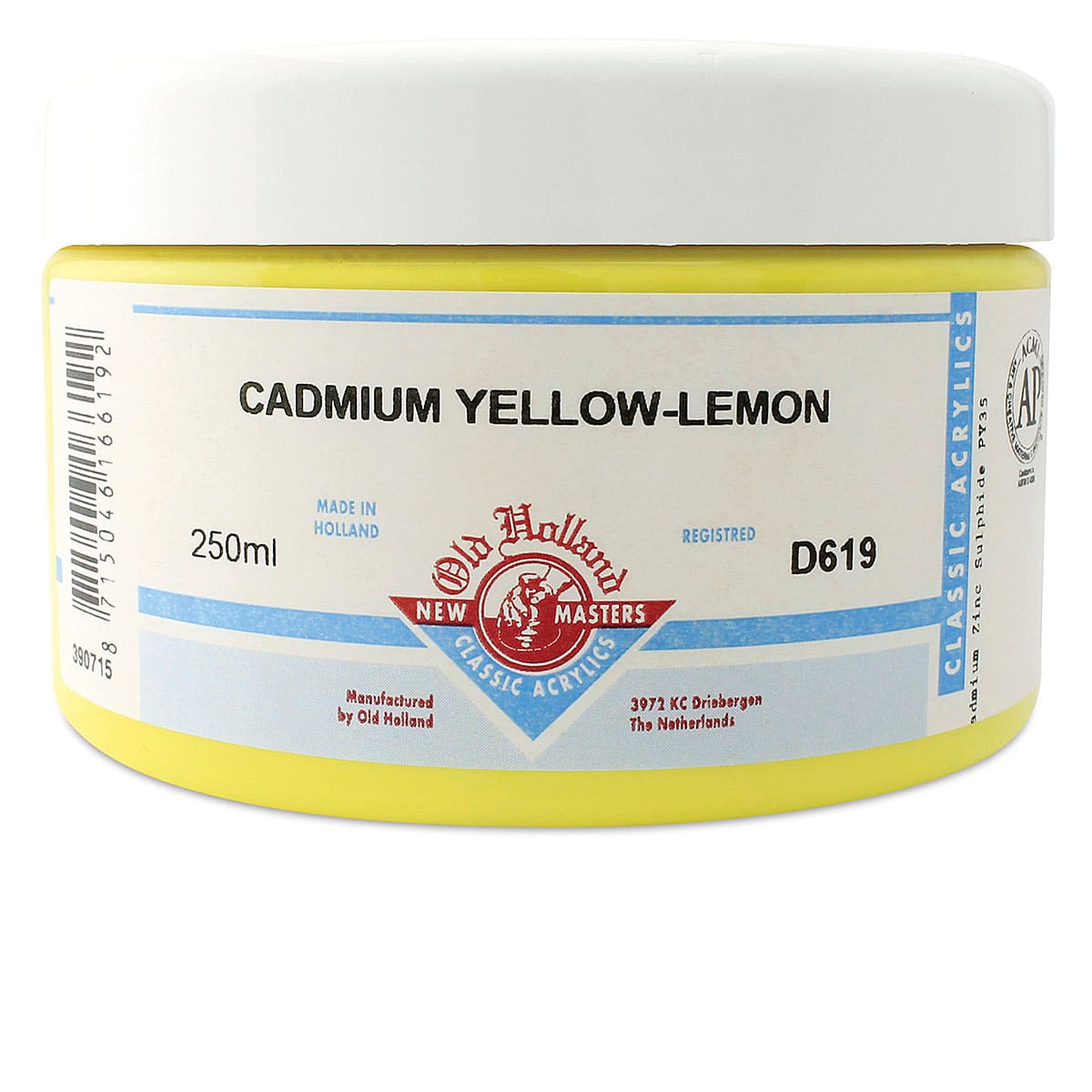 Old Holland New Masters Classic Acrylics - Cadmium Yellow Lemon, 250 ml jar
