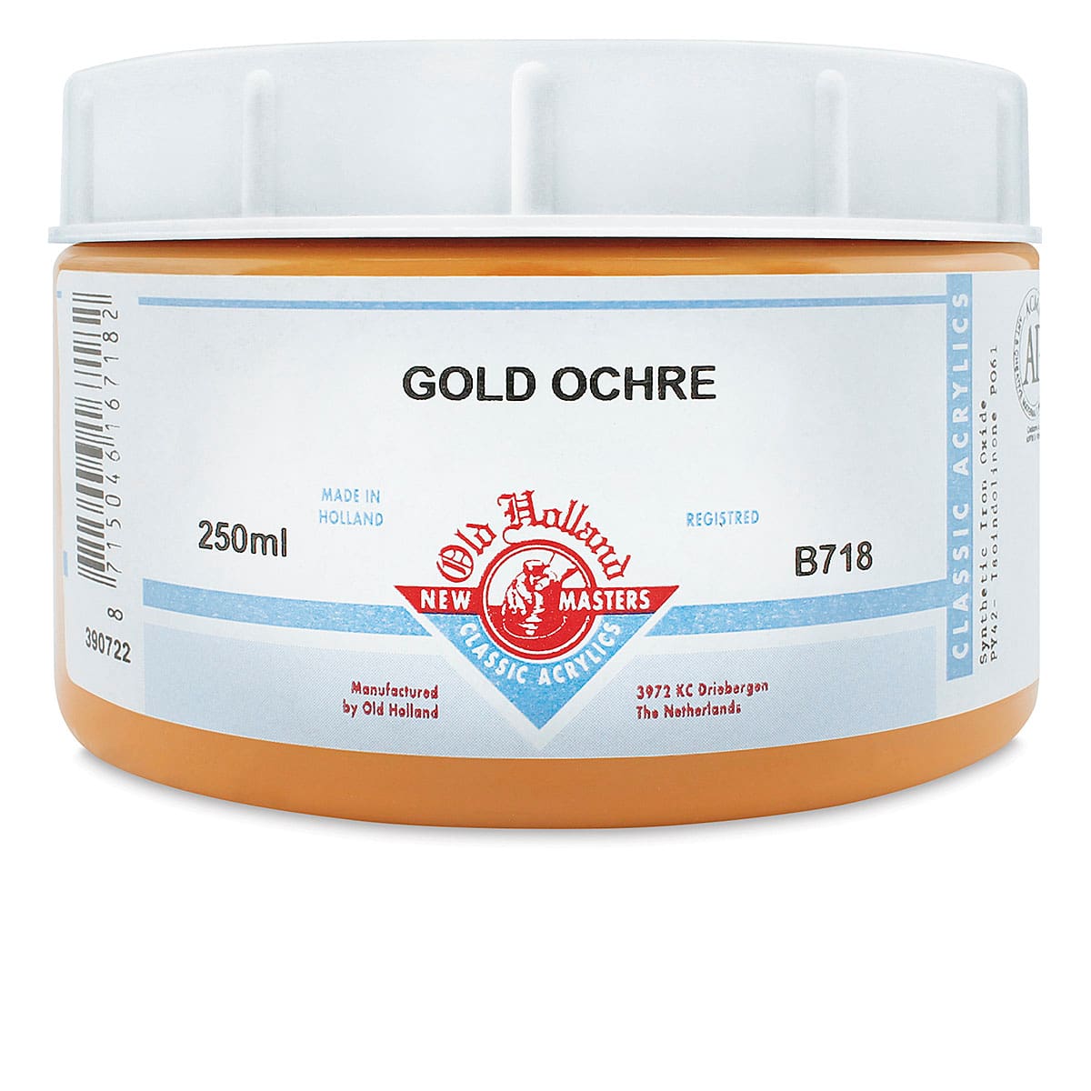 Old Holland New Masters Classic Acrylics - Gold Ochre, 250 ml jar