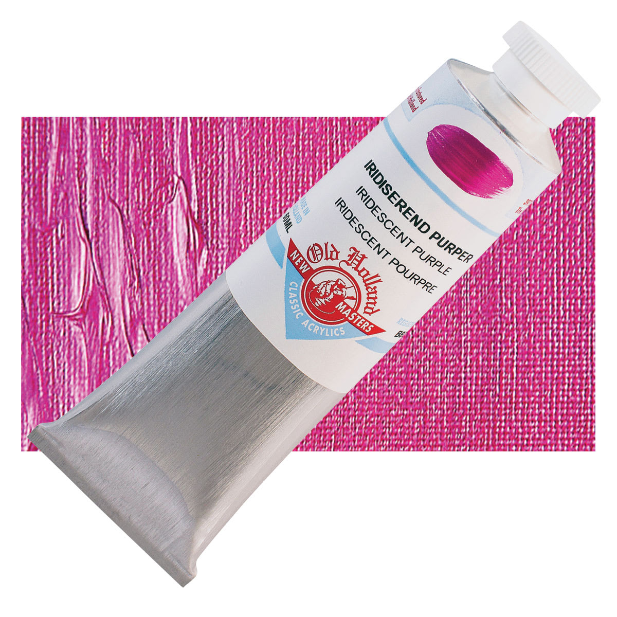Old Holland New Masters Classic Acrylic Paint - Iridescent Purple and swatch