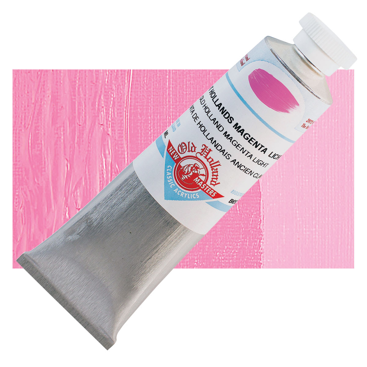 Old Holland New Masters Classic Acrylic Paint - Old Holland Magenta Light and swatch