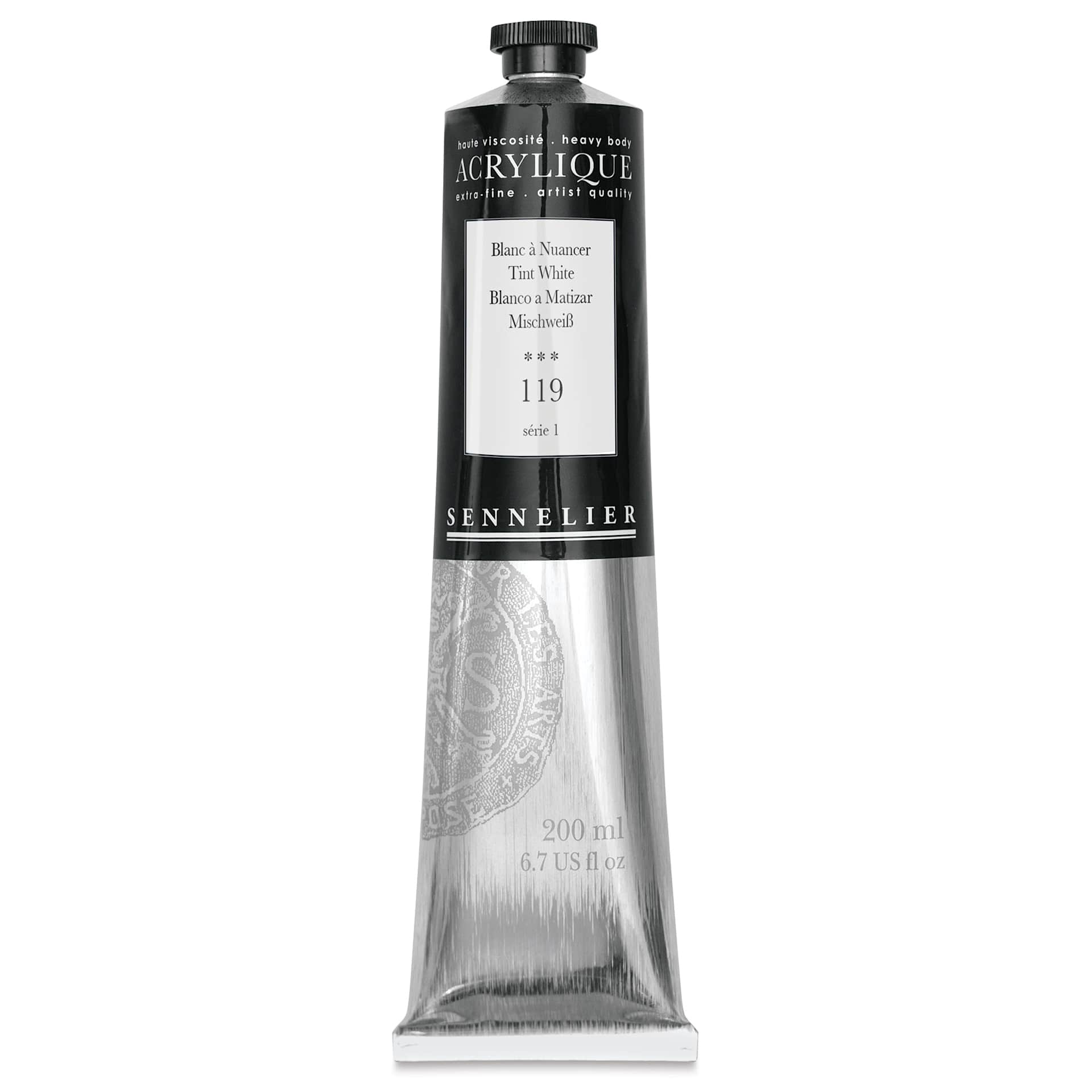 Sennelier Extra-Fine Artist Acryliques - Tint White, 200 ml tube