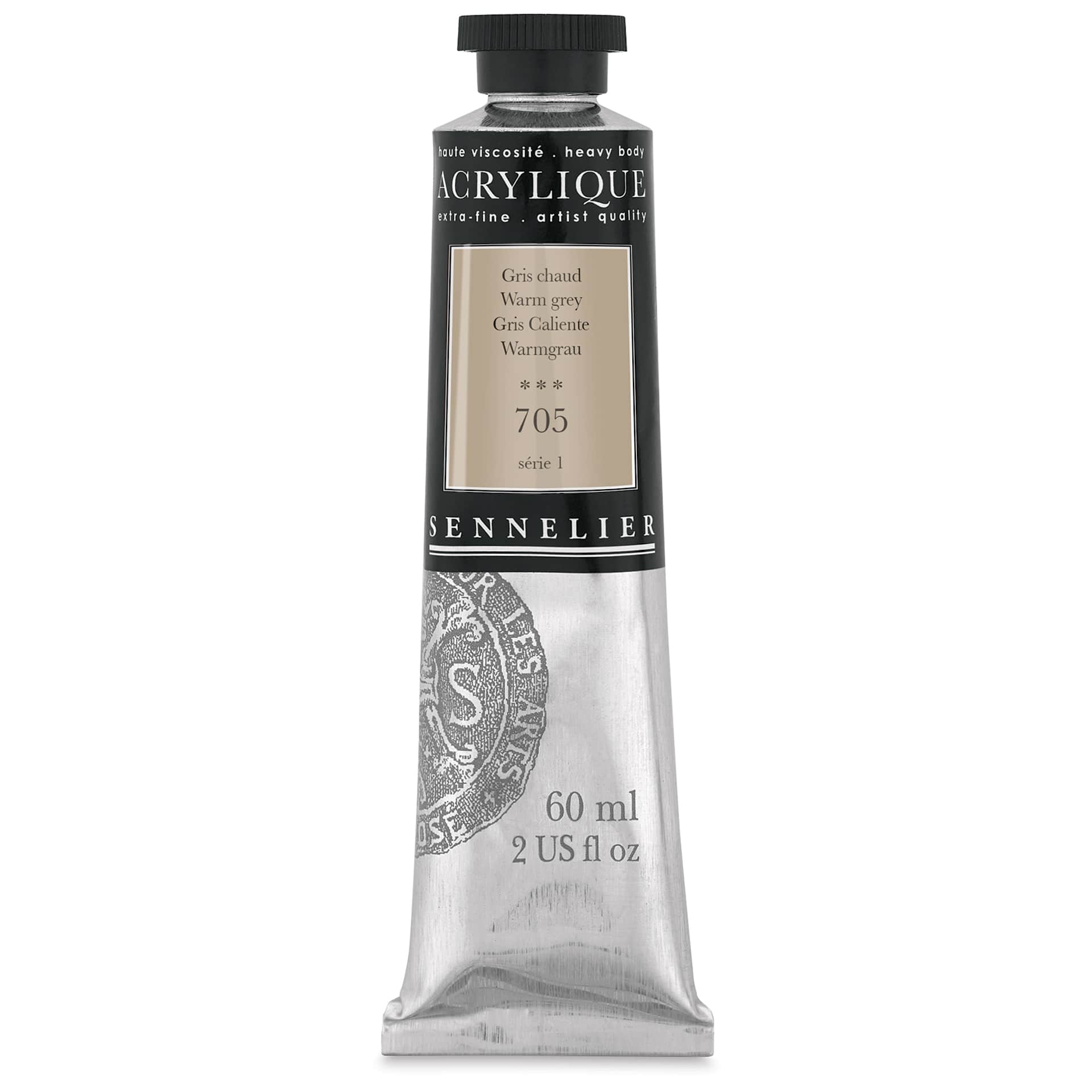 Sennelier Extra-Fine Artist Acryliques - Warm Gray, 60 ml tube
