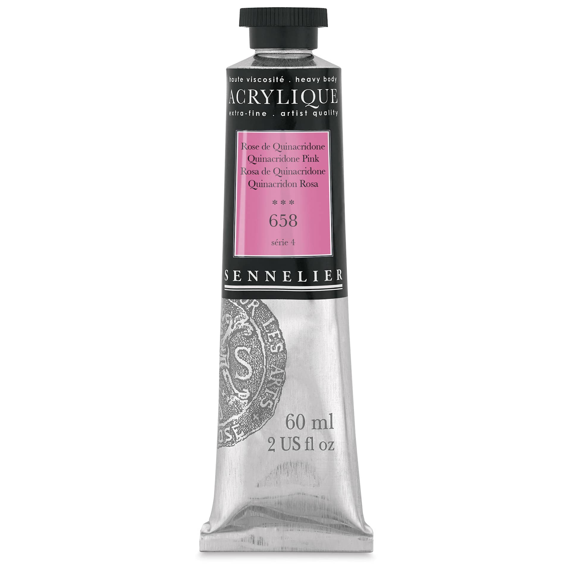 Sennelier Extra-Fine Artist Acryliques - Quinacridone Pink, 60 ml  tube