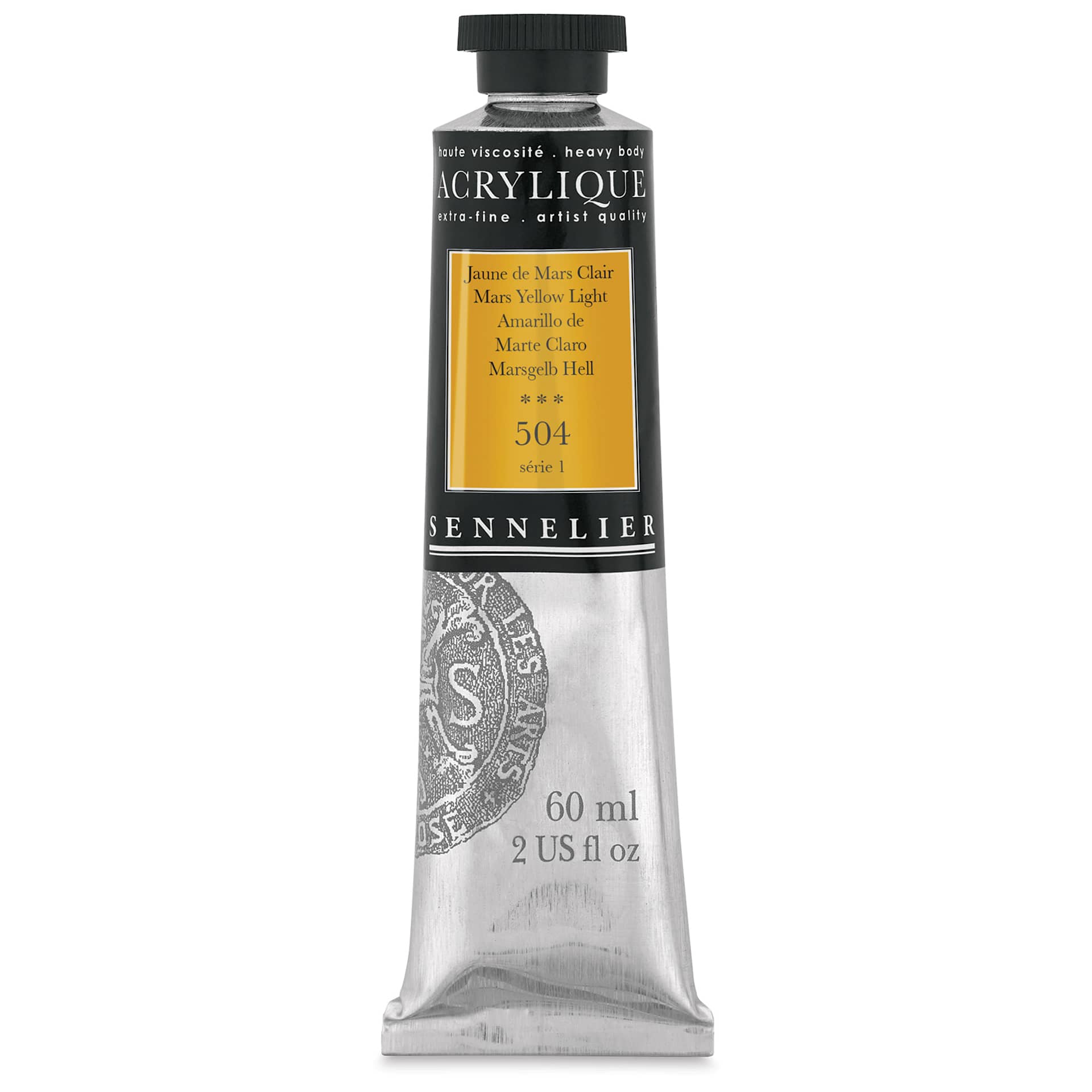 Sennelier Extra-Fine Artist Acryliques - Mars Yellow Light, 60 ml tube