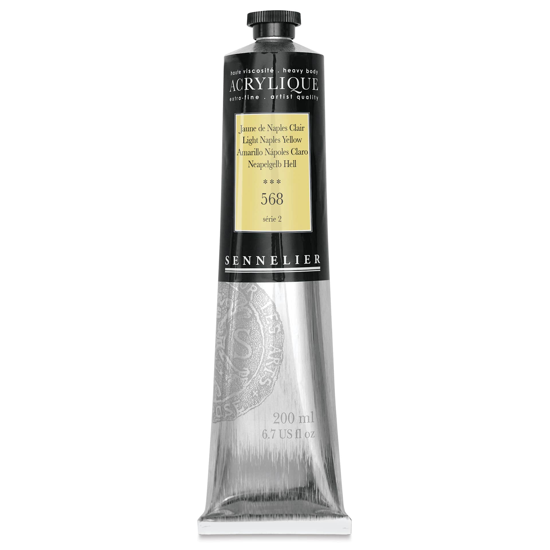 Sennelier Extra-Fine Artist Acryliques - Light Naples Yellow, 200 ml tube