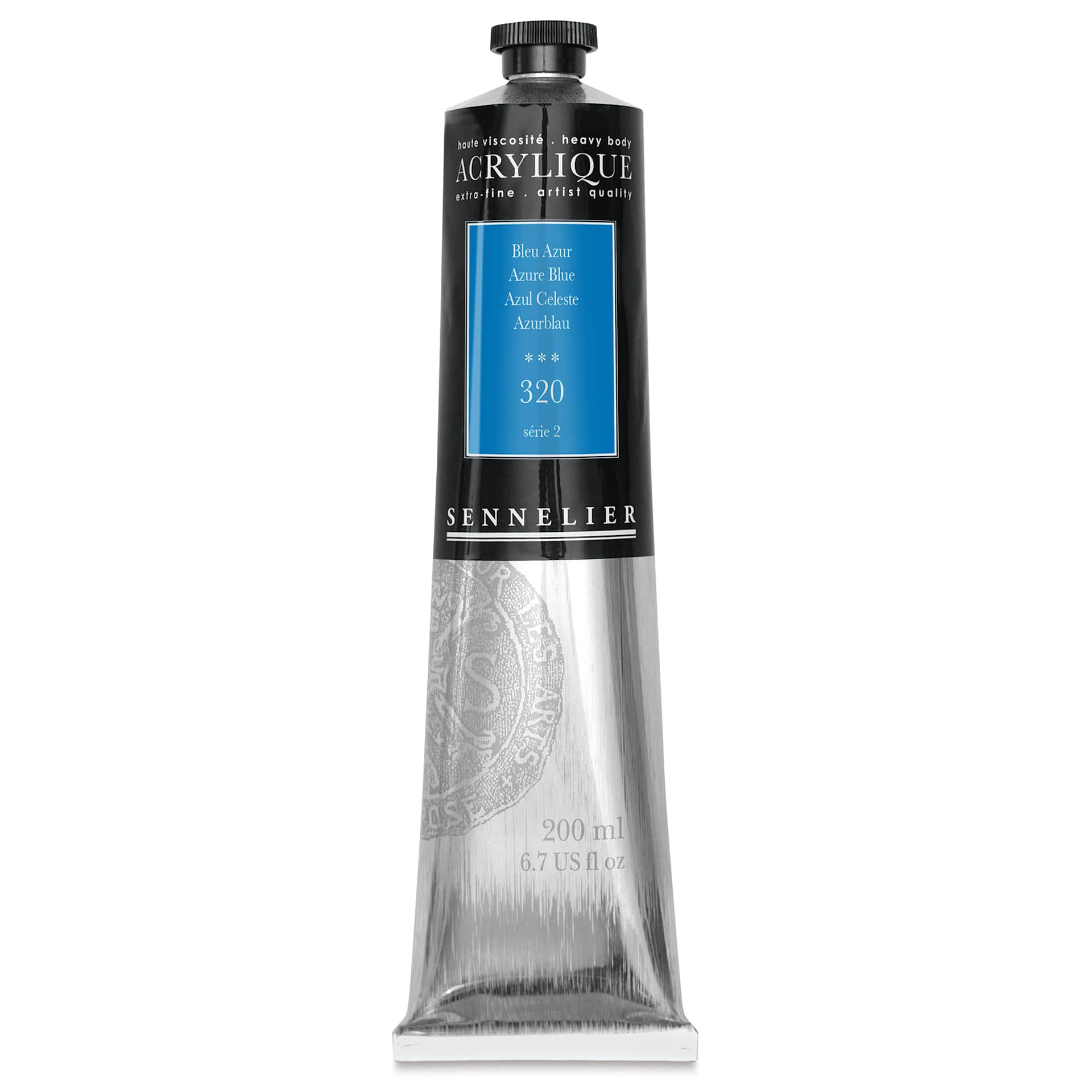 Sennelier Extra-Fine Artist Acryliques - Azure Blue, 200 ml tube