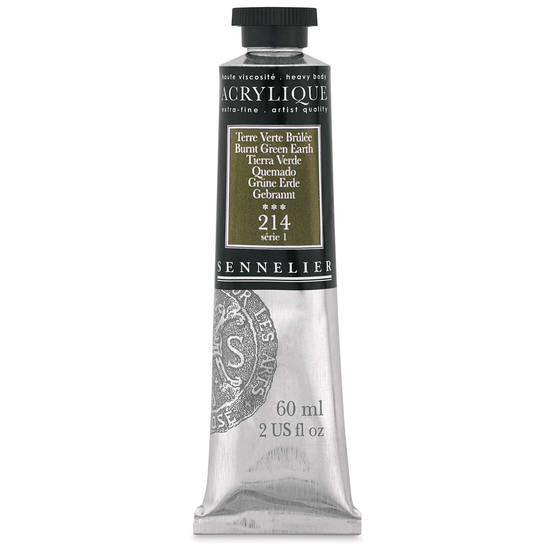 Sennelier Extra-Fine Artist Acryliques - Burnt Green Earth, 60 ml tube