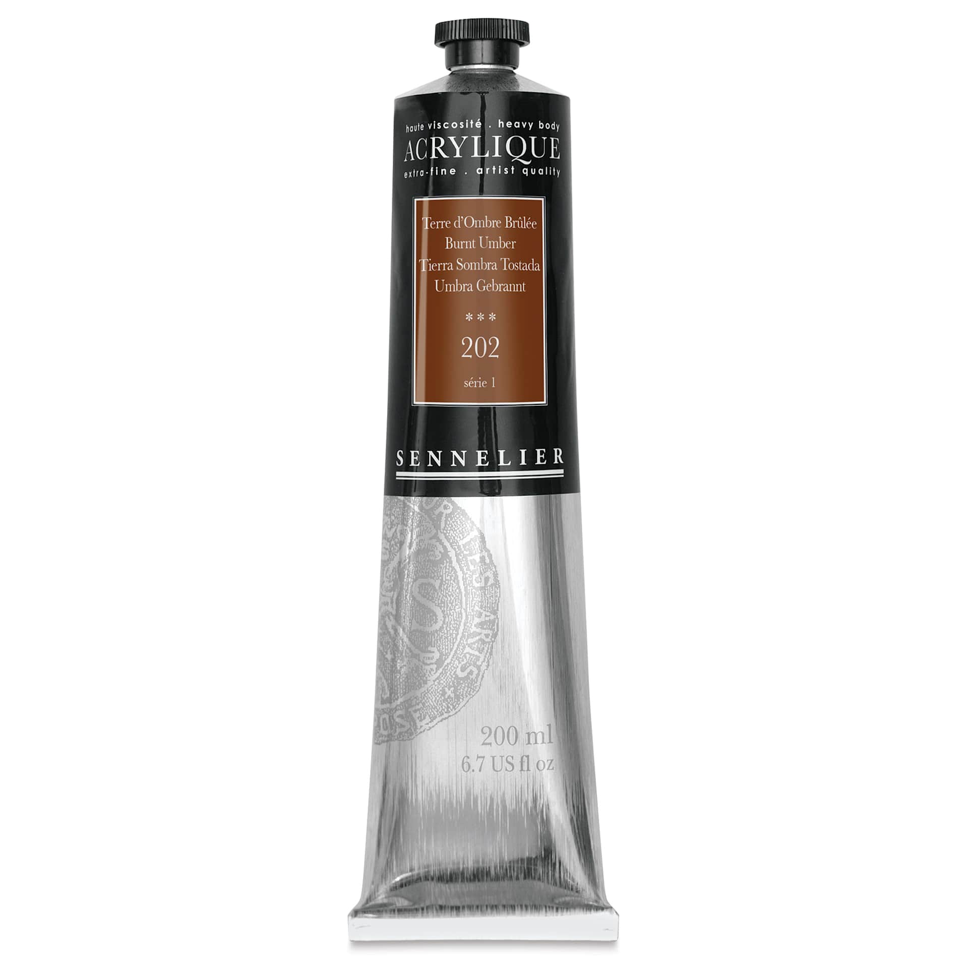 Sennelier Extra-Fine Artist Acryliques - Burnt Umber, 200 ml tube